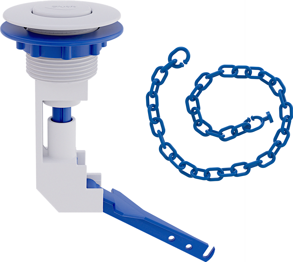 Botão Acionador Superior Branco para Caixa Acoplada Blukit - Botão Acionador Superior Branco para Caixa Acoplada Blukit