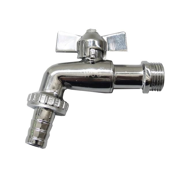 Torneira de Parede para Jardim Esfera Borboleta 1/2" Cromada