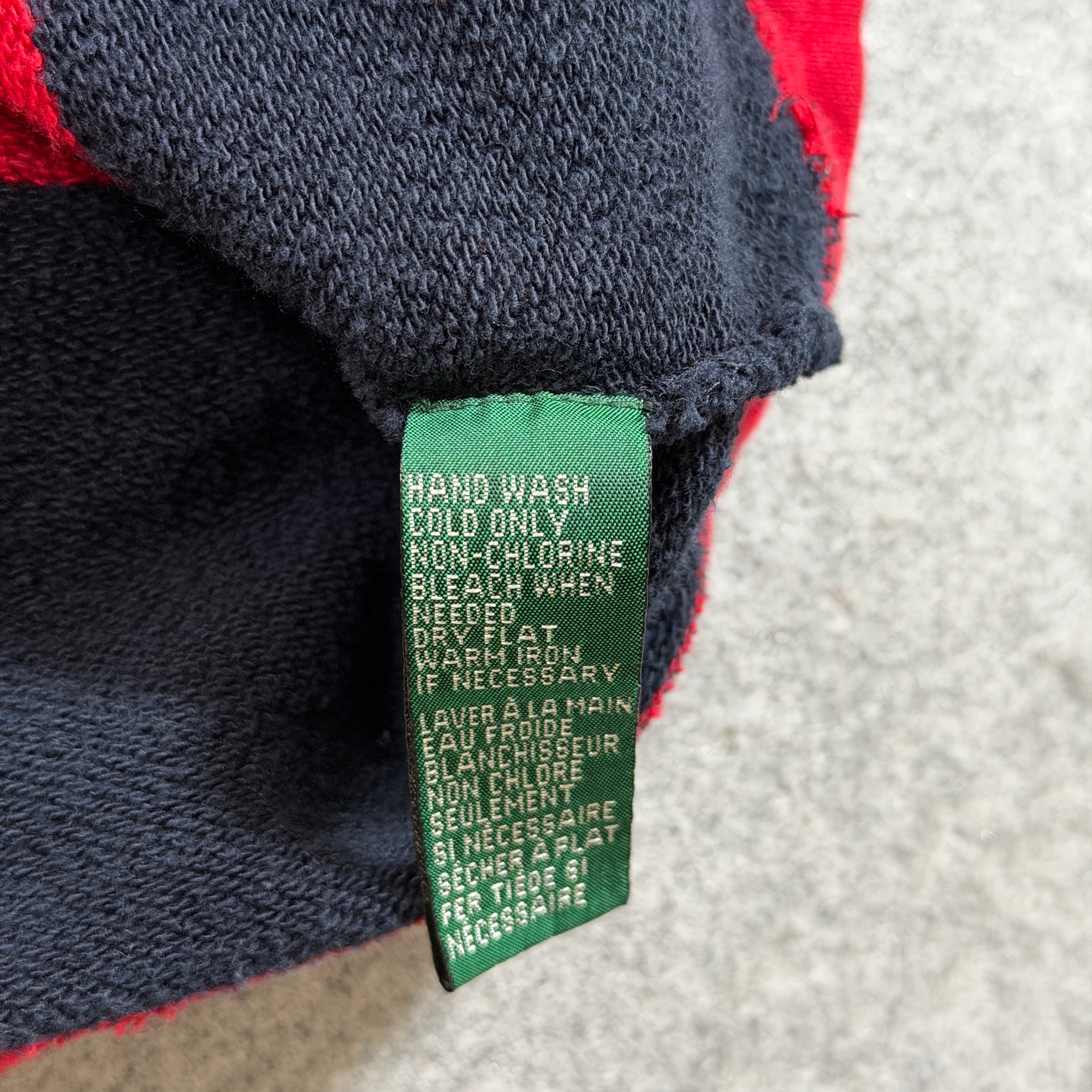 Iconic Lauren Ralph Lauren Rugby Sweater Womens S Red Navy Striped Quarter Zip thumbnail 9