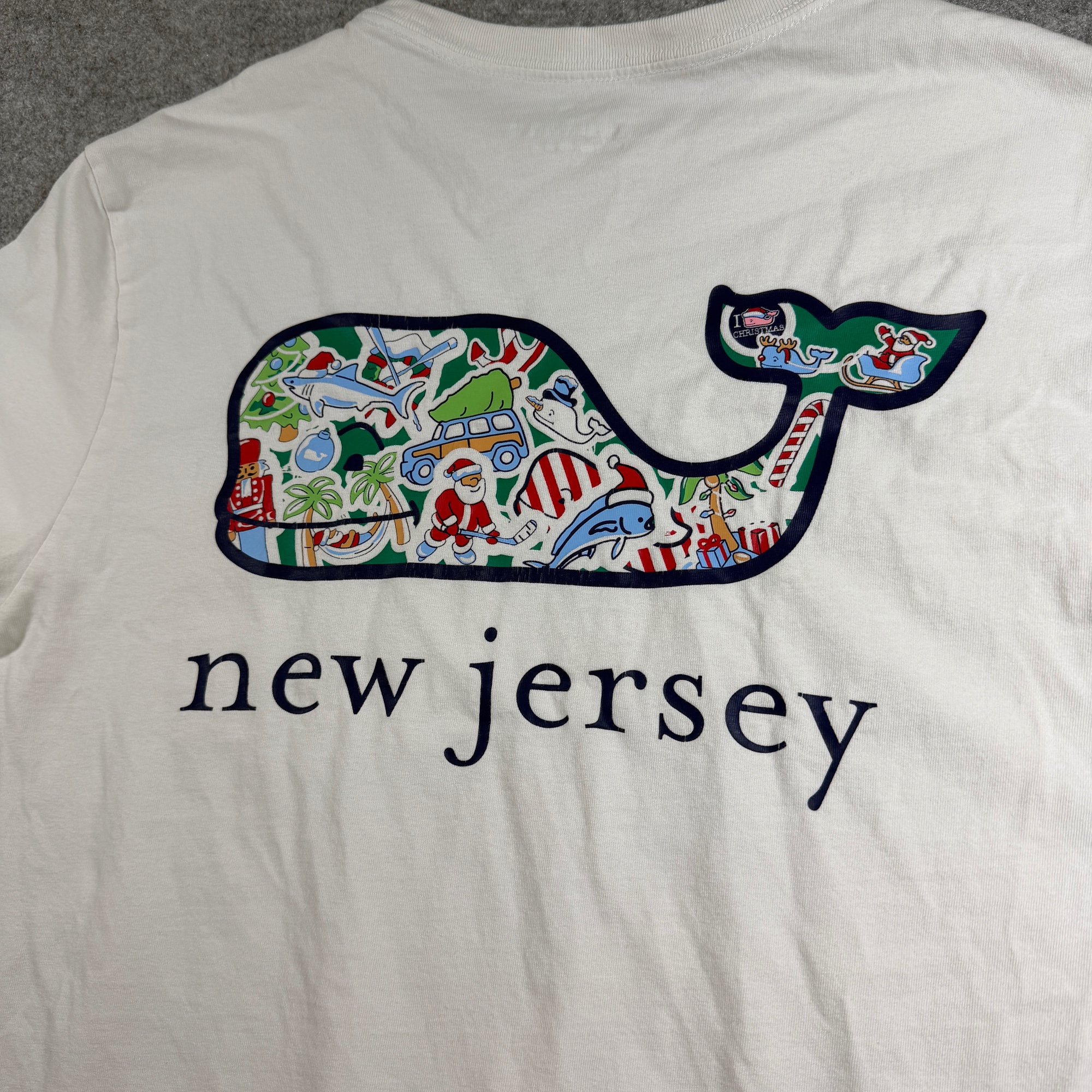 Vineyard Vines Whale Pocket Tee Mens S White New Jersey Christmas Long Sleeve thumbnail 4