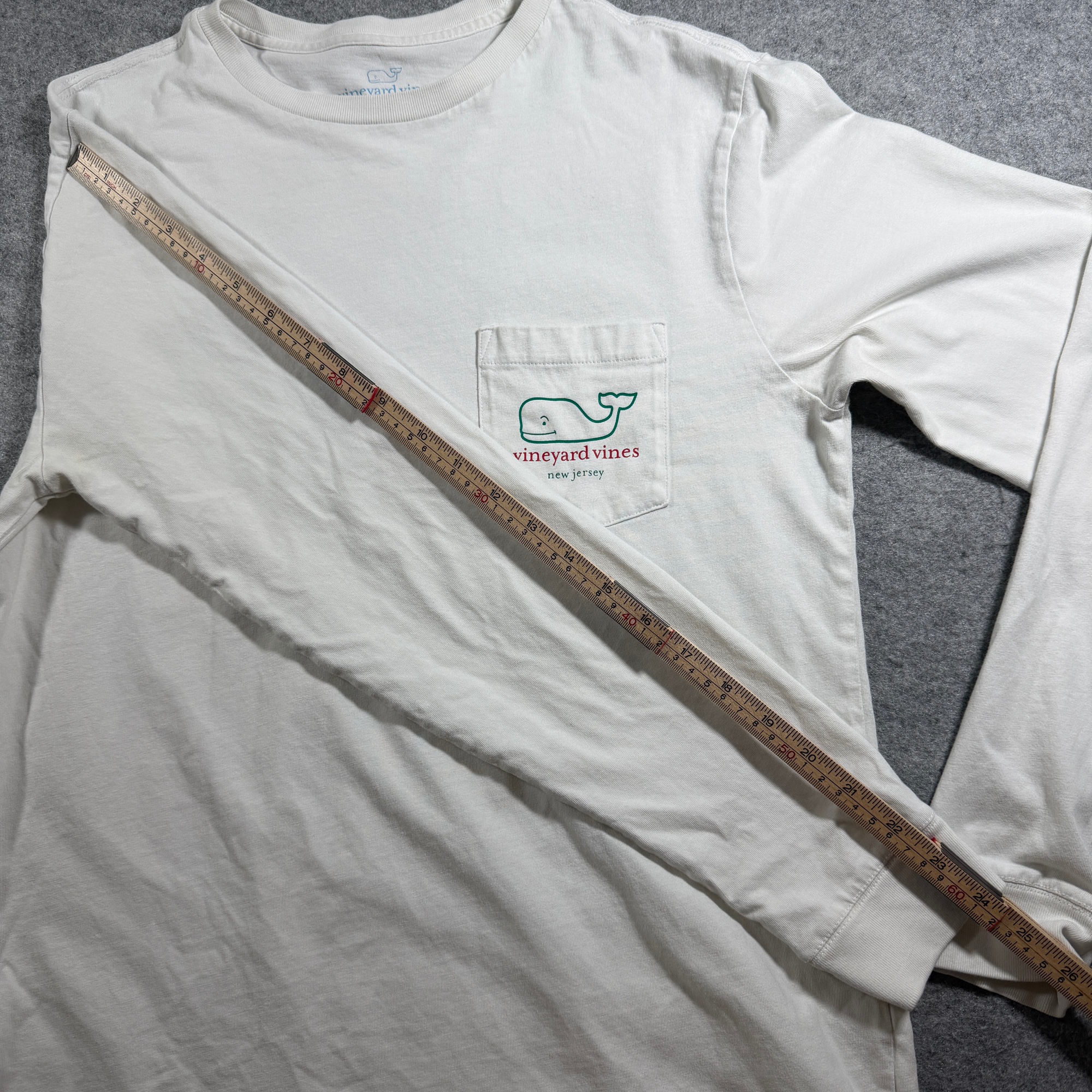 Vineyard Vines Whale Pocket Tee Mens S White New Jersey Christmas Long Sleeve thumbnail 8