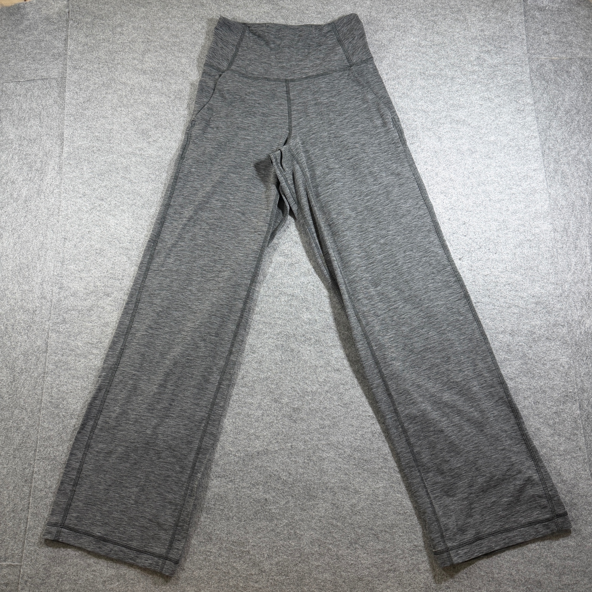 Lululemon Align Pant Womens M Heather Gray High Rise Wide Leg Yoga Stretch