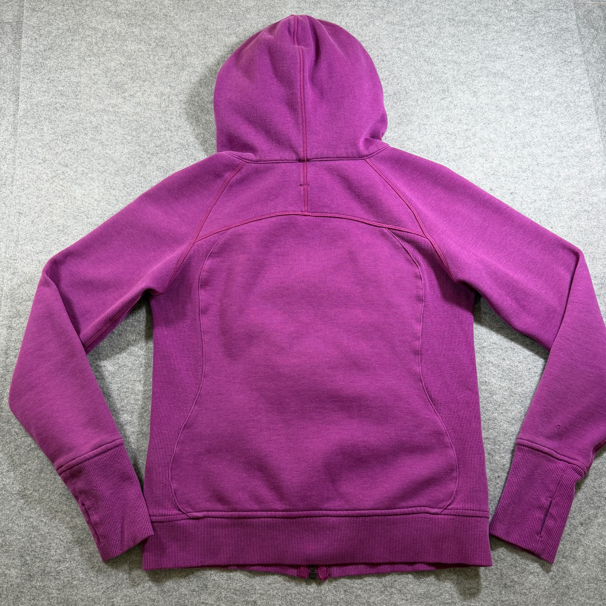 Lululemon Scuba Hoodie Womens 6 Magenta Full Zip Sherpa Lined Kangaroo Pocket thumbnail 3