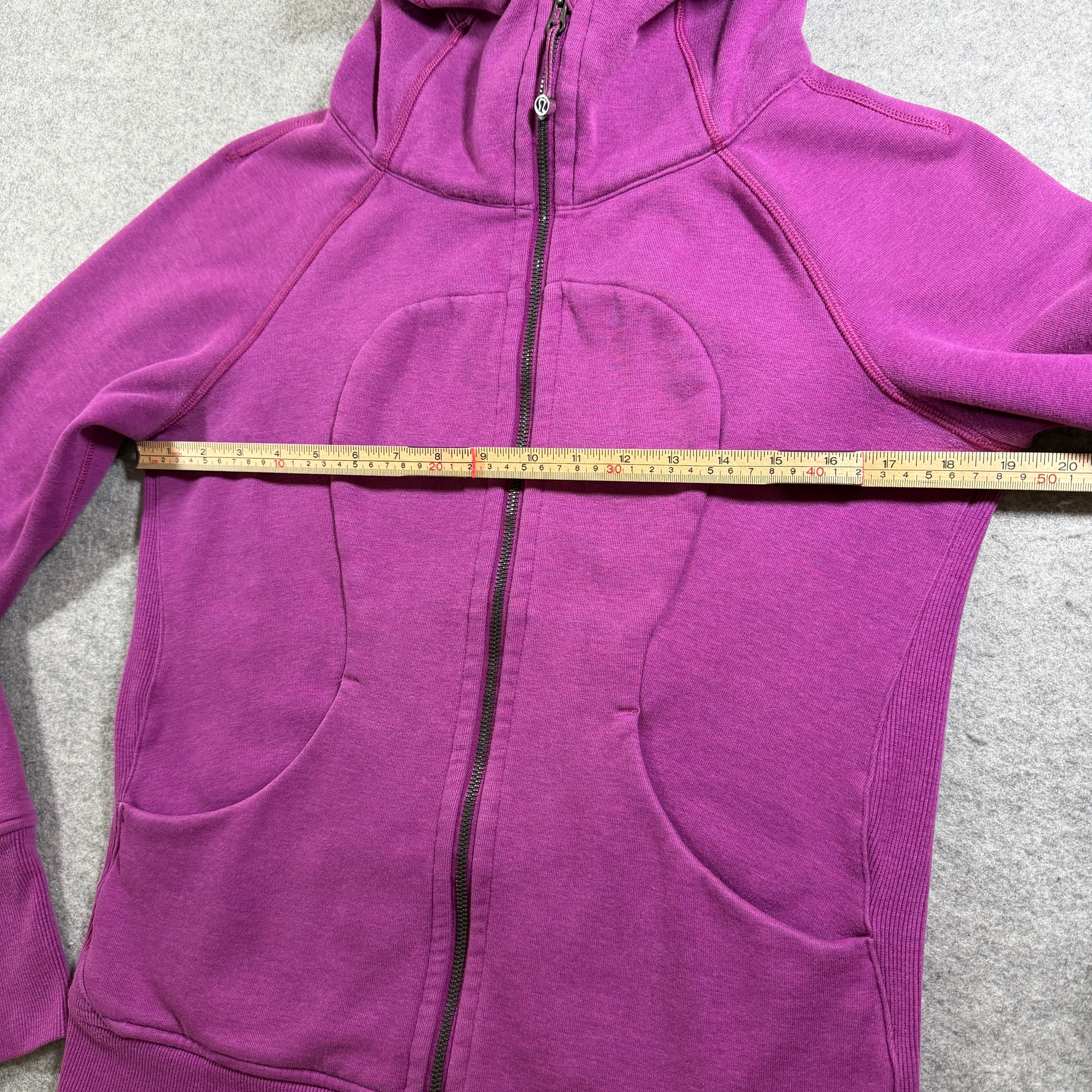 Lululemon Scuba Hoodie Womens 6 Magenta Full Zip Sherpa Lined Kangaroo Pocket thumbnail 6