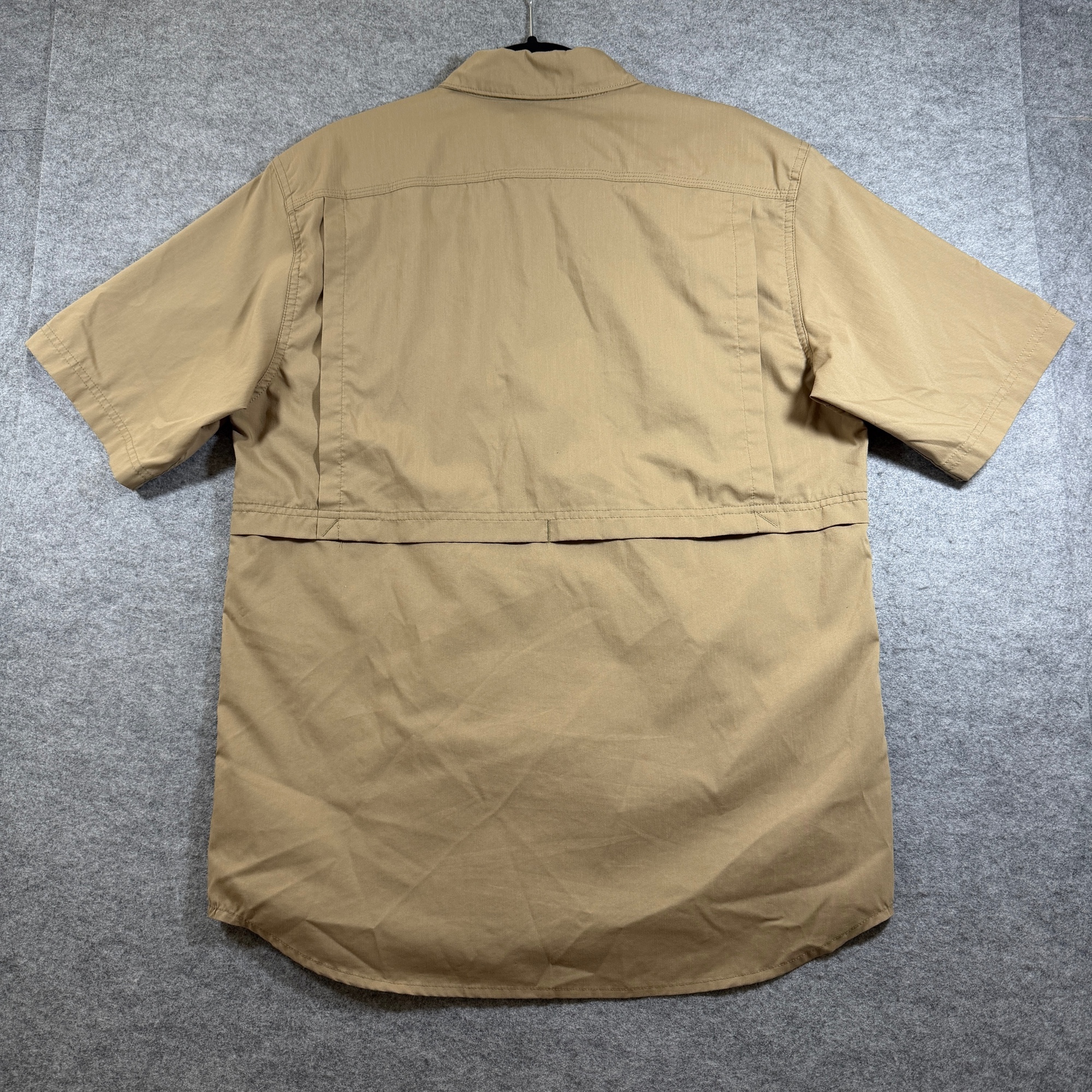 Carhartt Force Shirt Mens M Khaki Tan Button Down Short Sleeve Workwear Mesh Net thumbnail 2