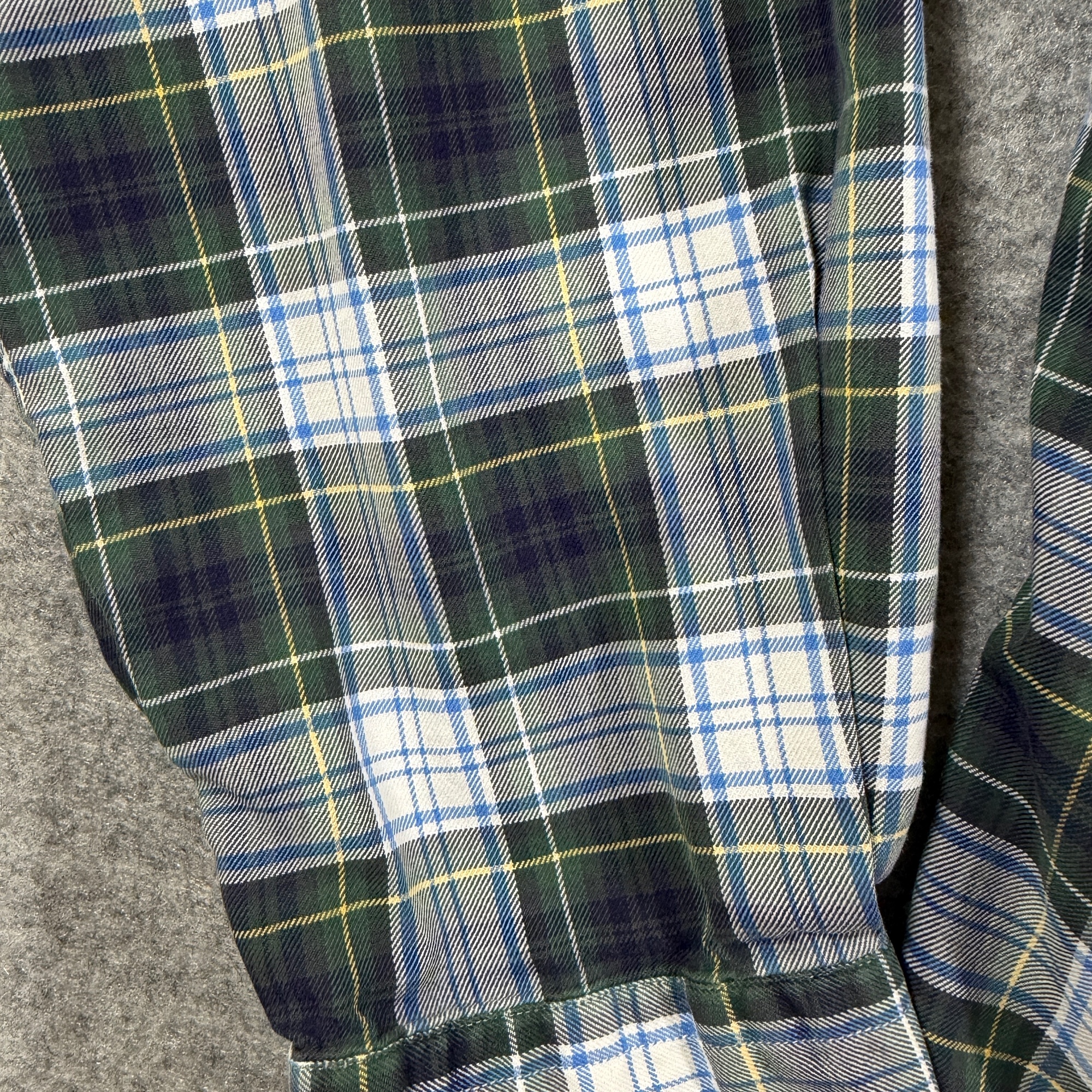 Polo Ralph Lauren Button Down Shirt Mens XL Green Navy Plaid Classic Fit Cotton thumbnail 11