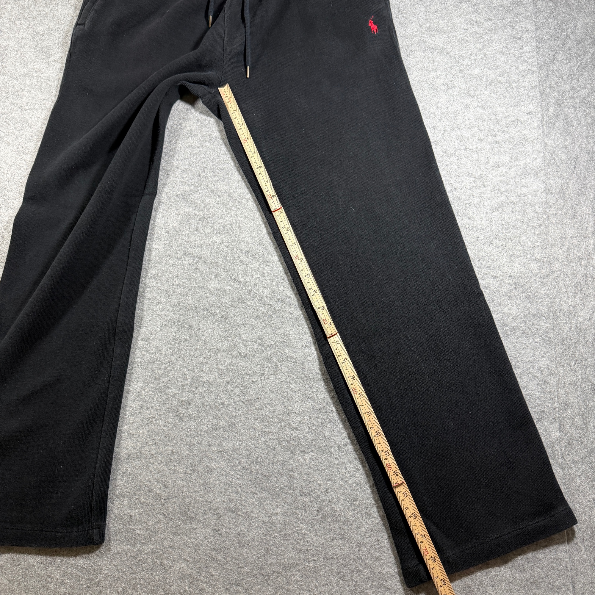 Vintage 90s Polo Ralph Lauren Sweatpants Mens M Black Fleece Knit Drawstring thumbnail 6