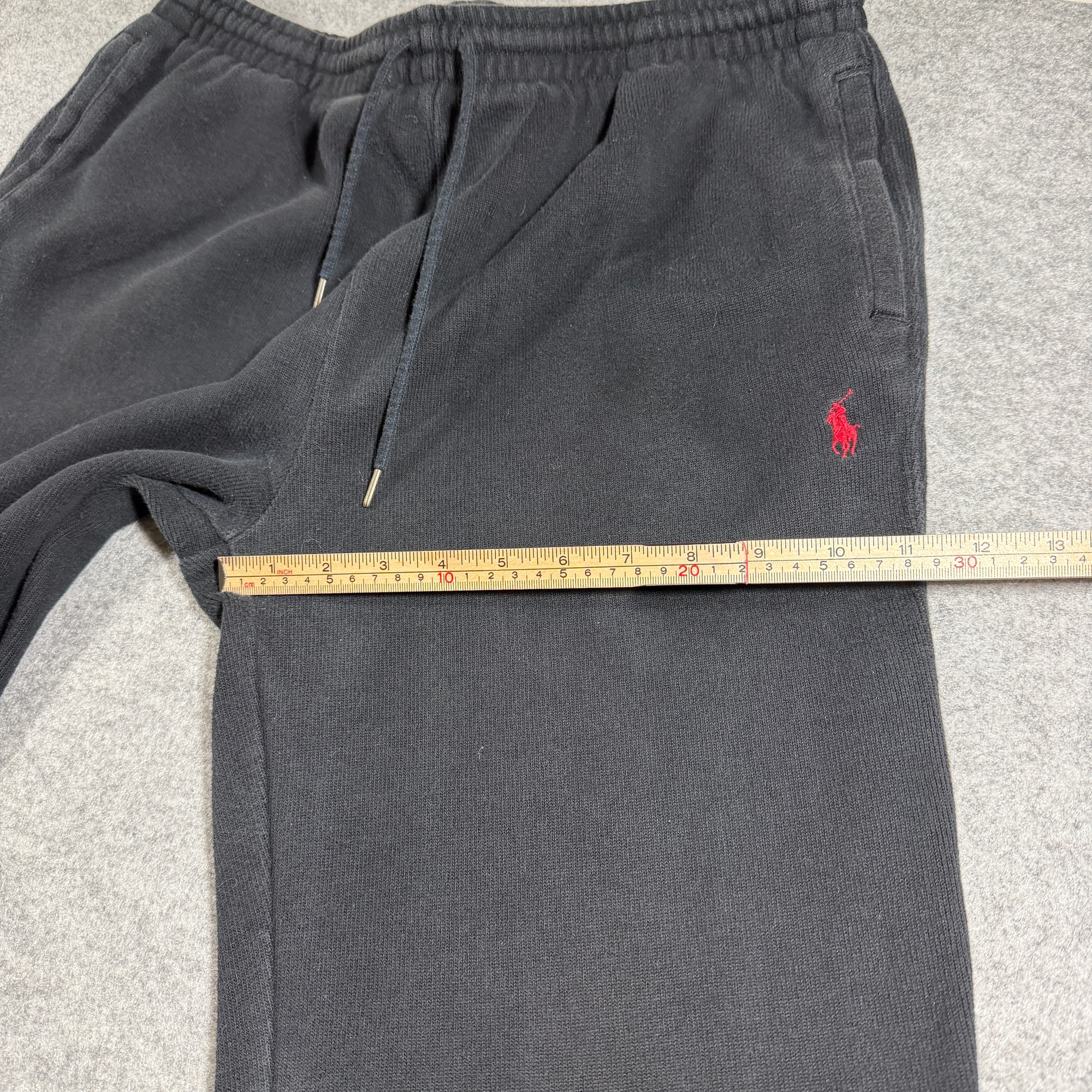 Vintage 90s Polo Ralph Lauren Sweatpants Mens M Black Fleece Knit Drawstring thumbnail 10