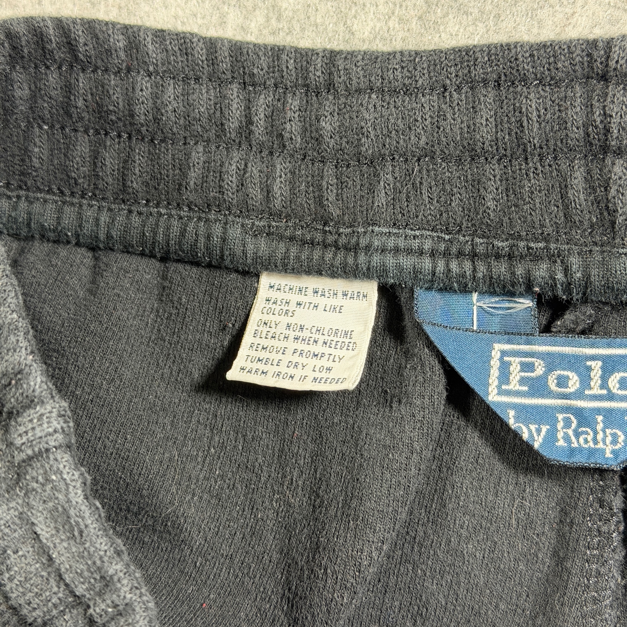 Vintage 90s Polo Ralph Lauren Sweatpants Mens M Black Fleece Knit Drawstring thumbnail 11