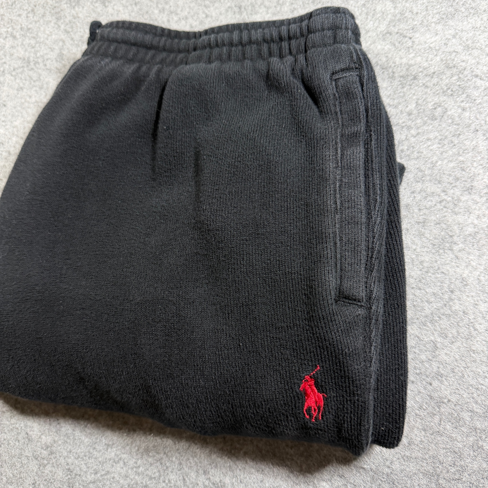 Vintage 90s Polo Ralph Lauren Sweatpants Mens M Black Fleece Knit Drawstring thumbnail 15
