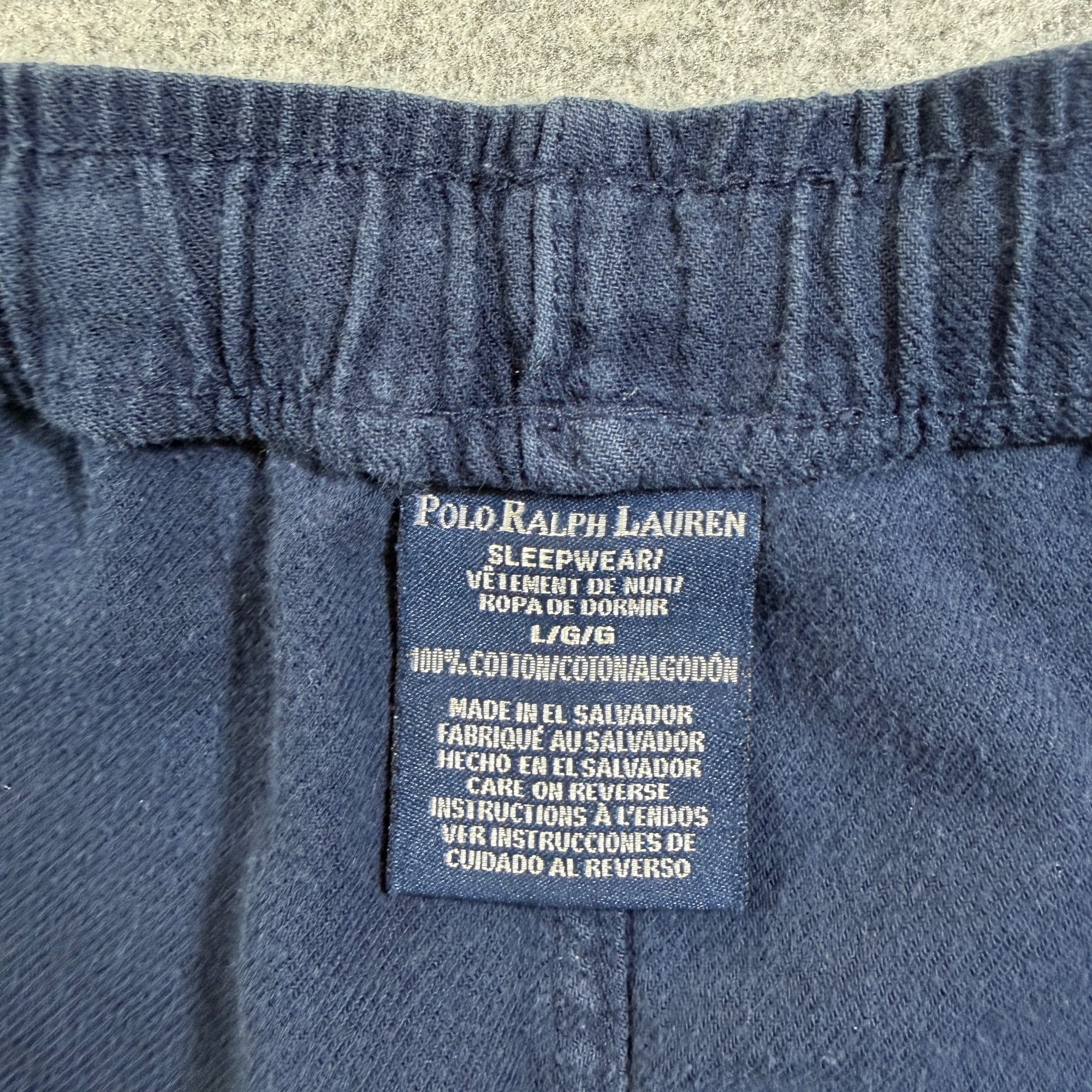 Polo Ralph Lauren Sleep Pants Mens L Navy Pony Logo Drawstring Cotton Lounge thumbnail 3