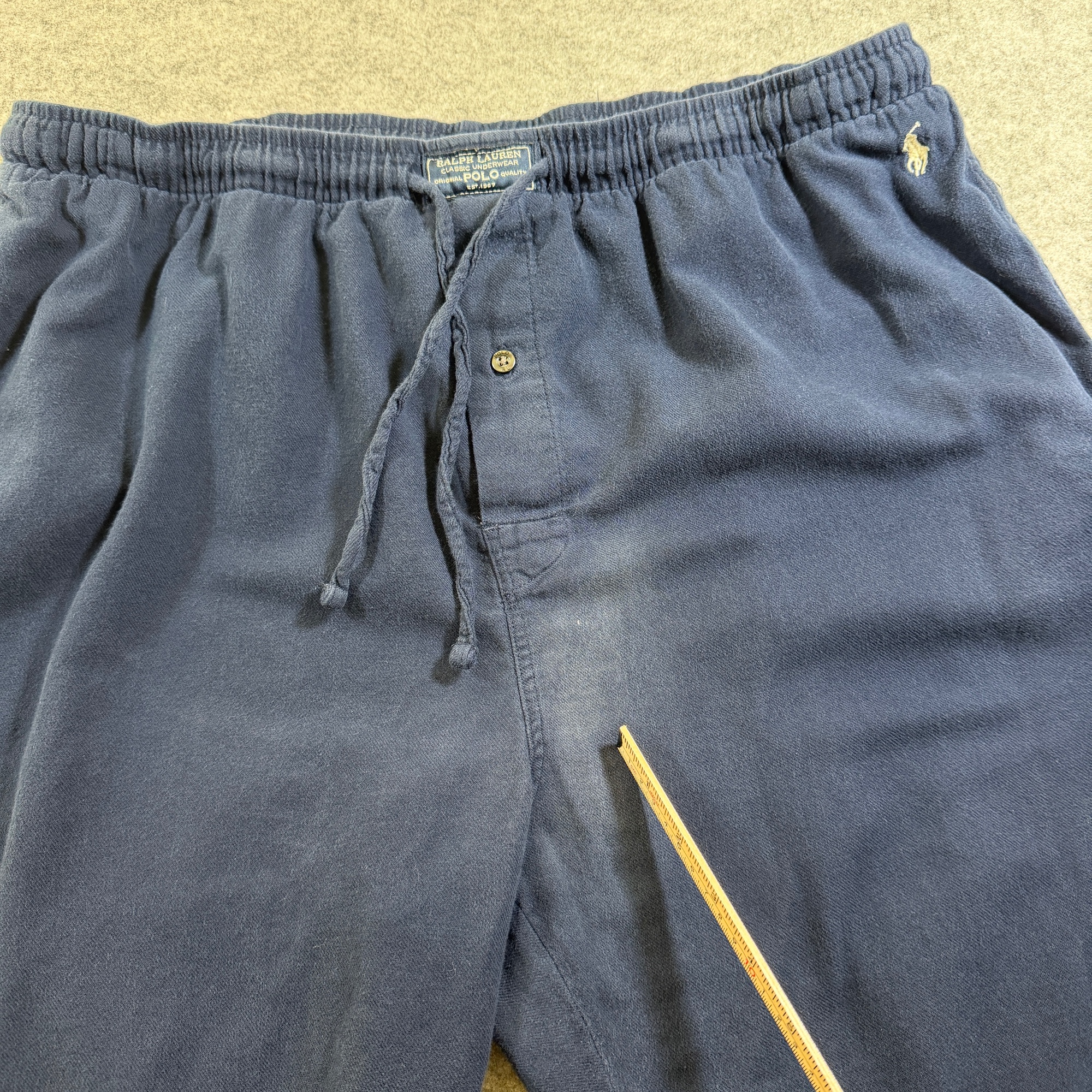 Polo Ralph Lauren Sleep Pants Mens L Navy Pony Logo Drawstring Cotton Lounge thumbnail 4