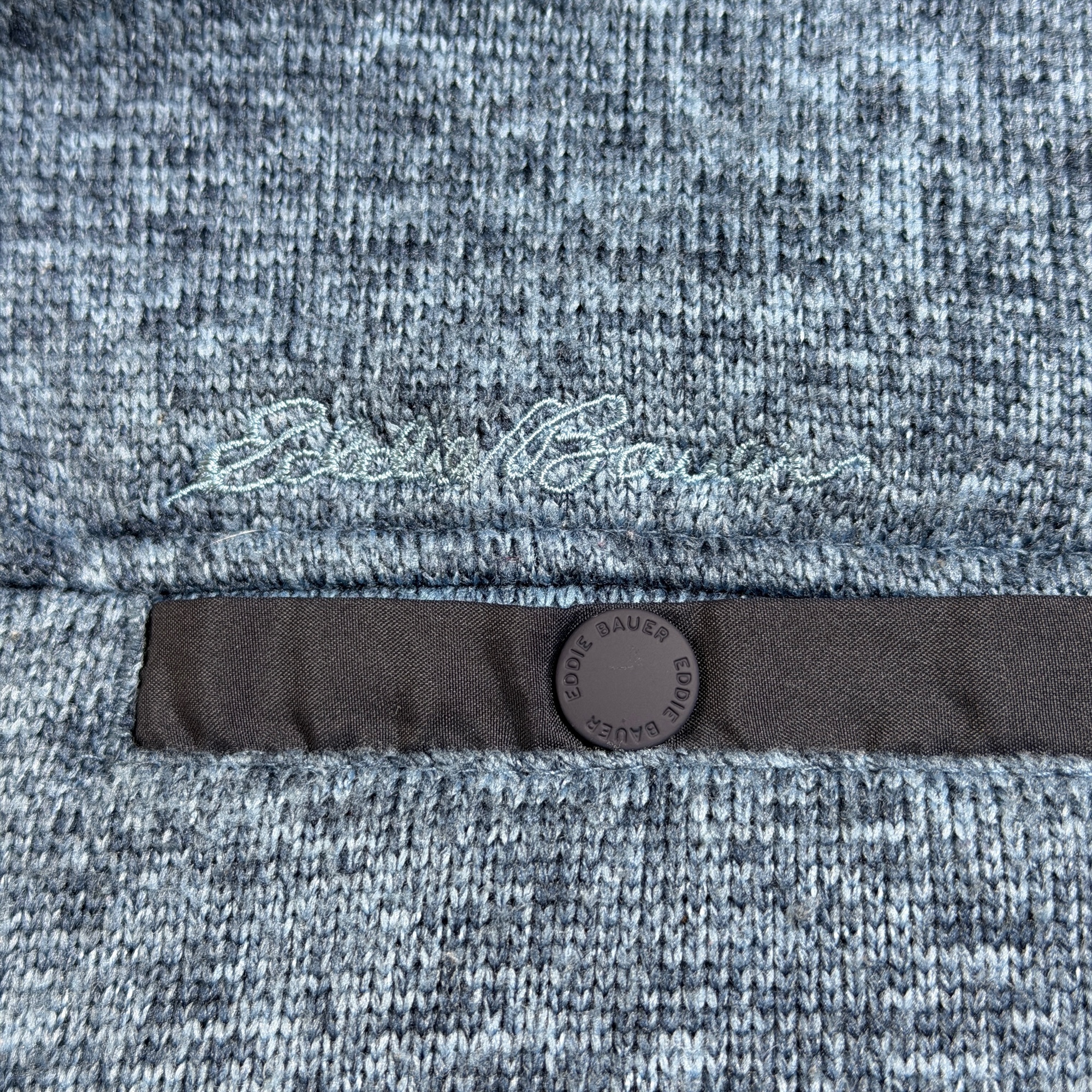 Eddie Bauer Sweater Fleece Pullover Men XL Blue Heather Quarter Zip Outdoor Warm thumbnail 5