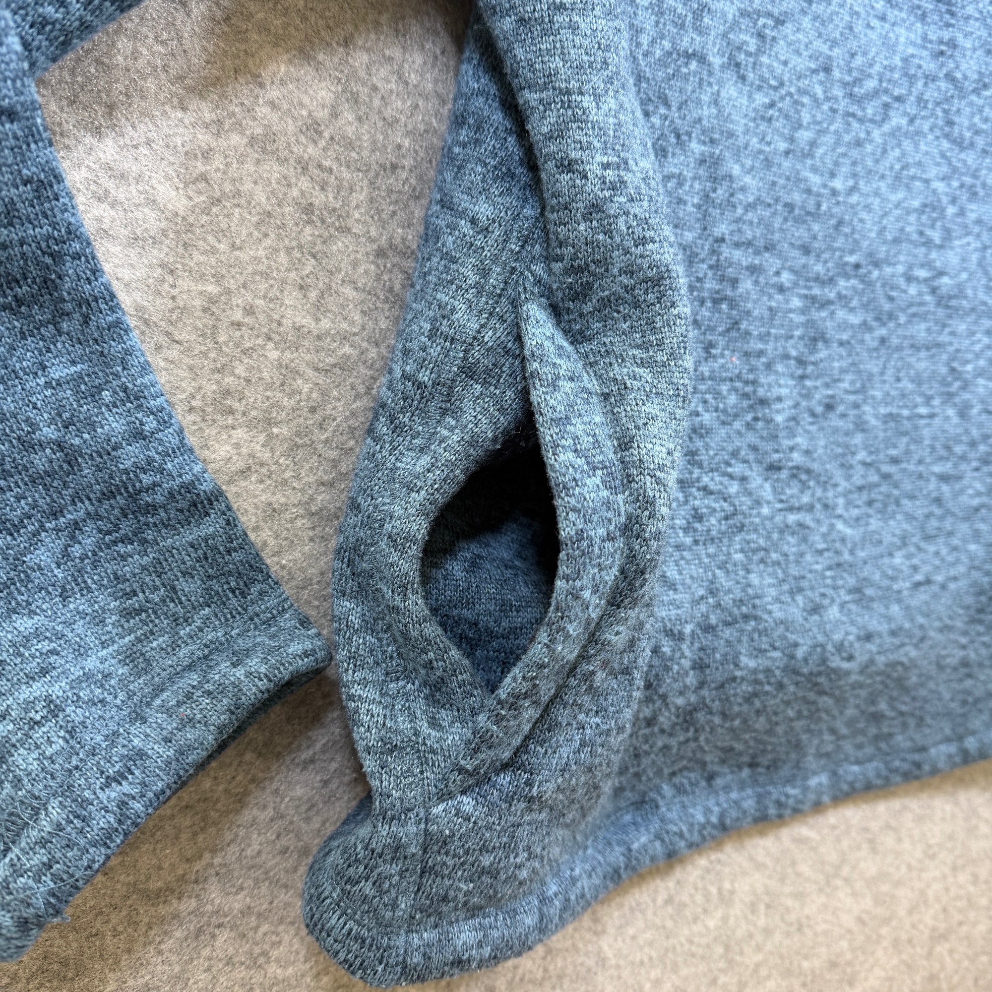 Eddie Bauer Sweater Fleece Pullover Men XL Blue Heather Quarter Zip Outdoor Warm thumbnail 9
