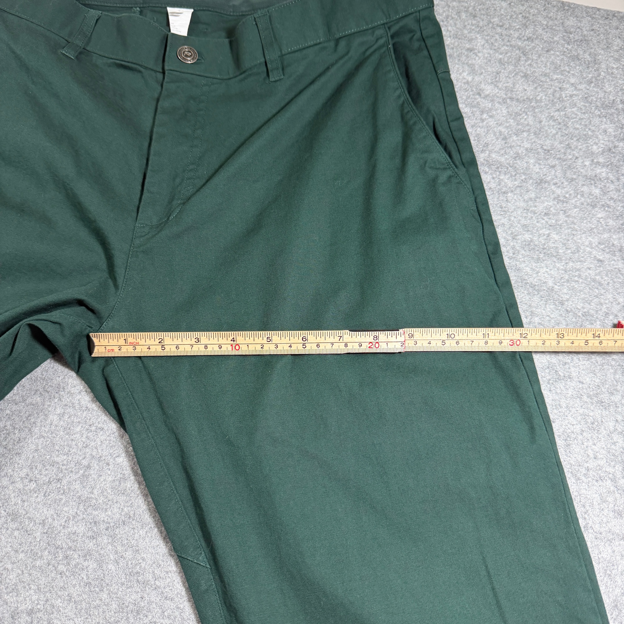 Fabletics Chino Pants Mens 36x32 Dark Green Slim Tapered Flat Front Stretch thumbnail 12