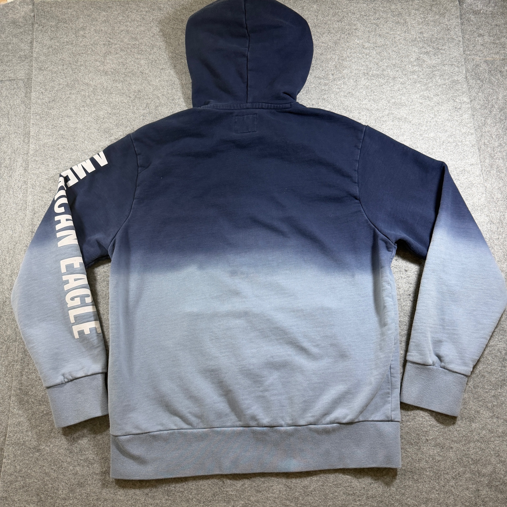 American Eagle Hoodie Mens L Navy Blue Ombre Eagle Graphic Pullover Streetwear thumbnail 2