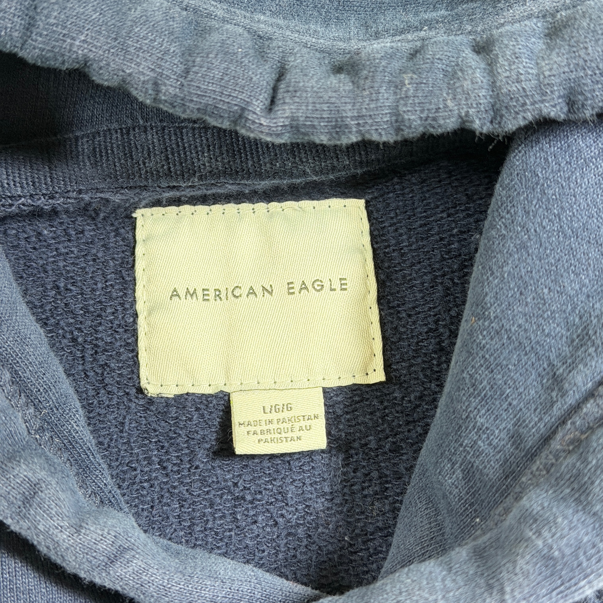 American Eagle Hoodie Mens L Navy Blue Ombre Eagle Graphic Pullover Streetwear thumbnail 5