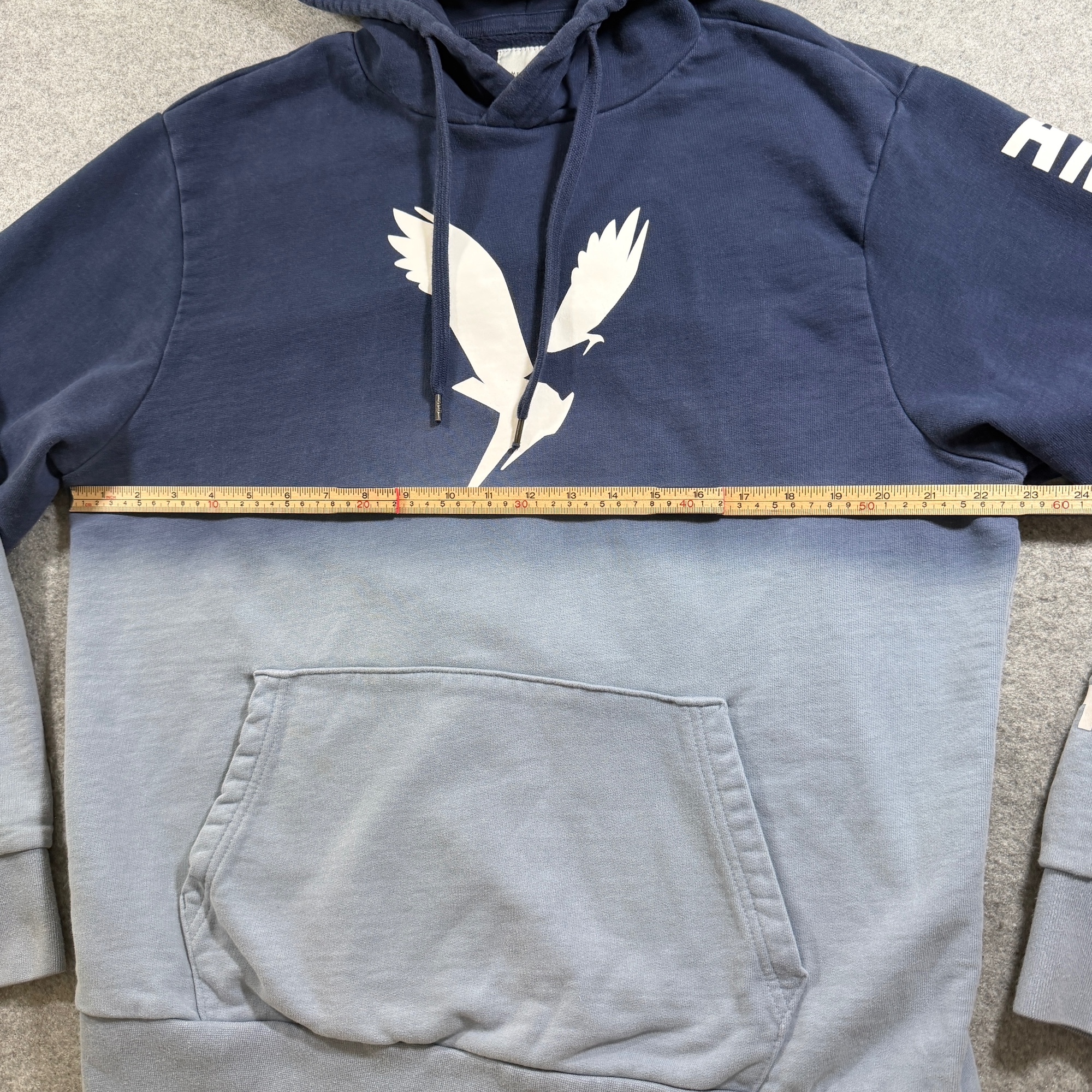 American Eagle Hoodie Mens L Navy Blue Ombre Eagle Graphic Pullover Streetwear thumbnail 6