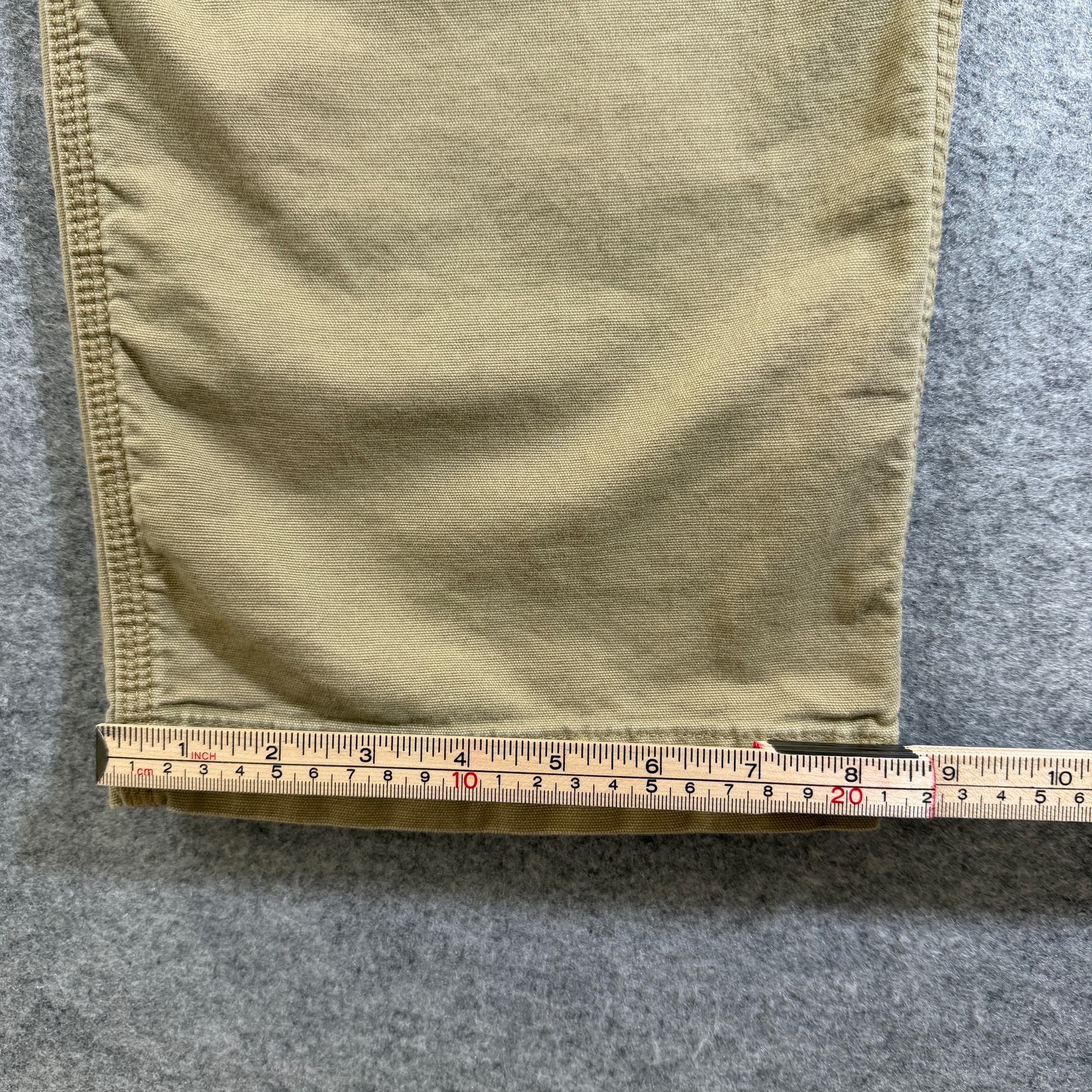 Carhartt Canvas Work Pants Mens 35x30 Khaki Tan Relaxed Fit Carpenter Pockets thumbnail 7