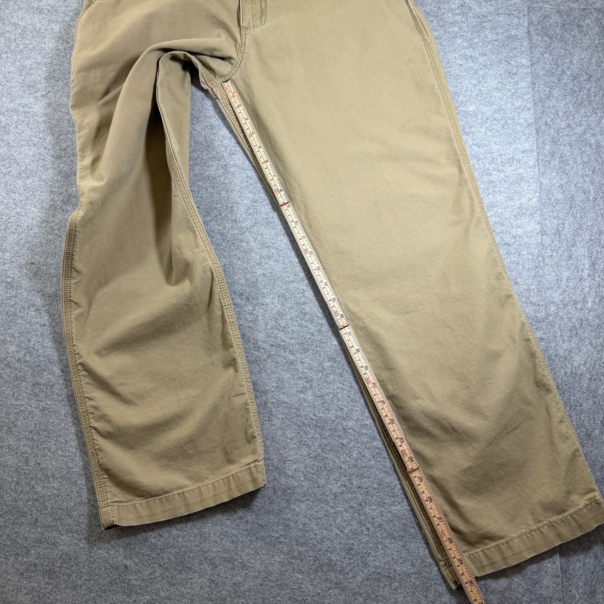 Carhartt Canvas Work Pants Mens 35x30 Khaki Tan Relaxed Fit Carpenter Pockets thumbnail 6