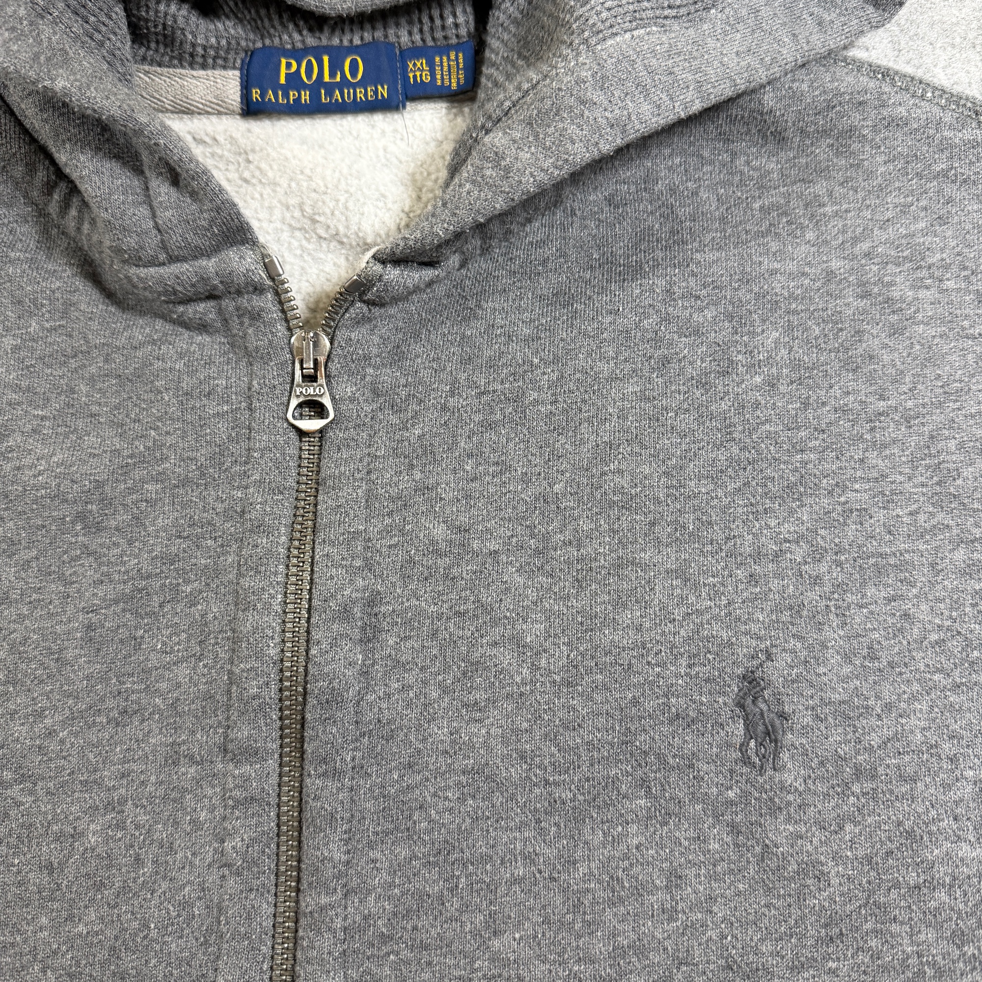 Polo Ralph Lauren Full Zip Hoodie Men XXL Heather Gray Heavyweight Fleece Cotton thumbnail 11