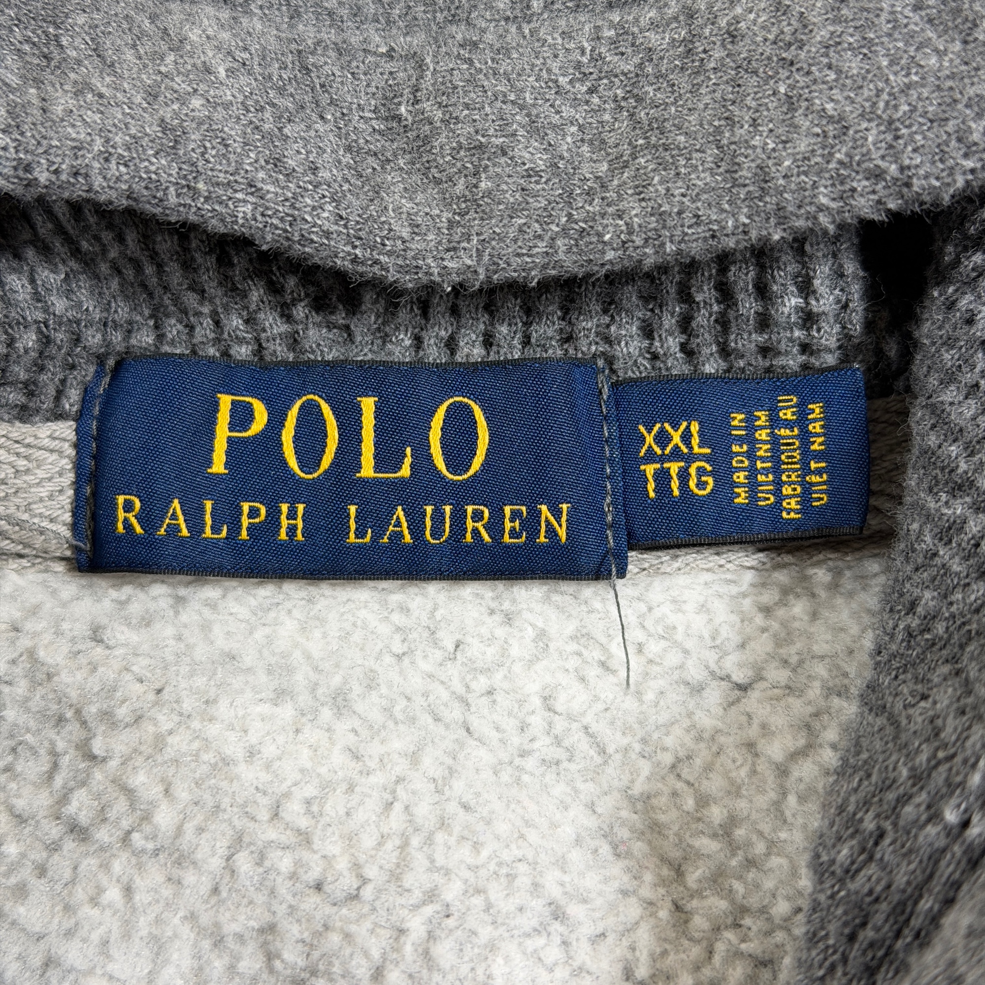 Polo Ralph Lauren Full Zip Hoodie Men XXL Heather Gray Heavyweight Fleece Cotton thumbnail 5