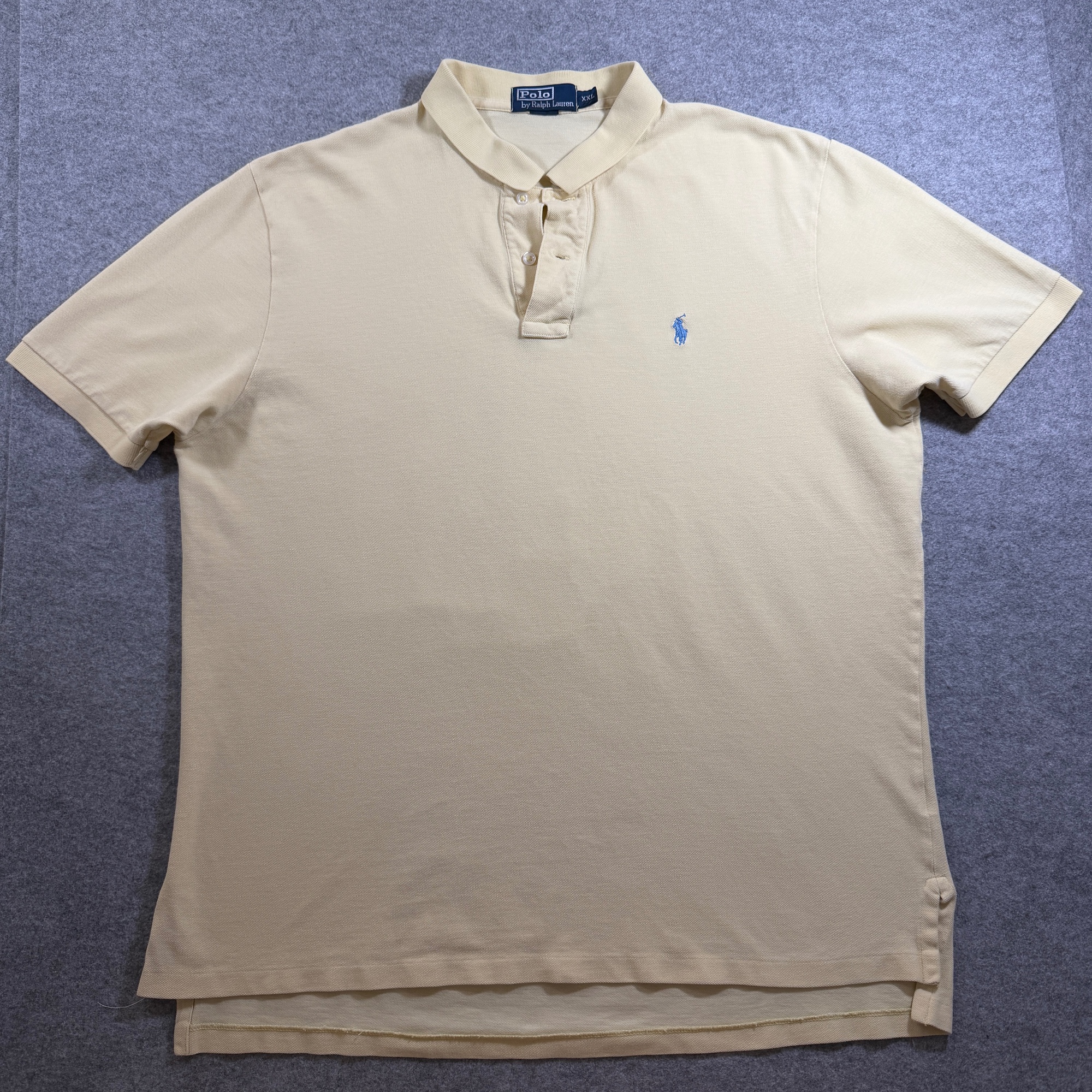 Vintage 90s Polo Ralph Lauren Polo Shirt Mens XXL Yellow Pony Logo Cotton Golf thumbnail 2