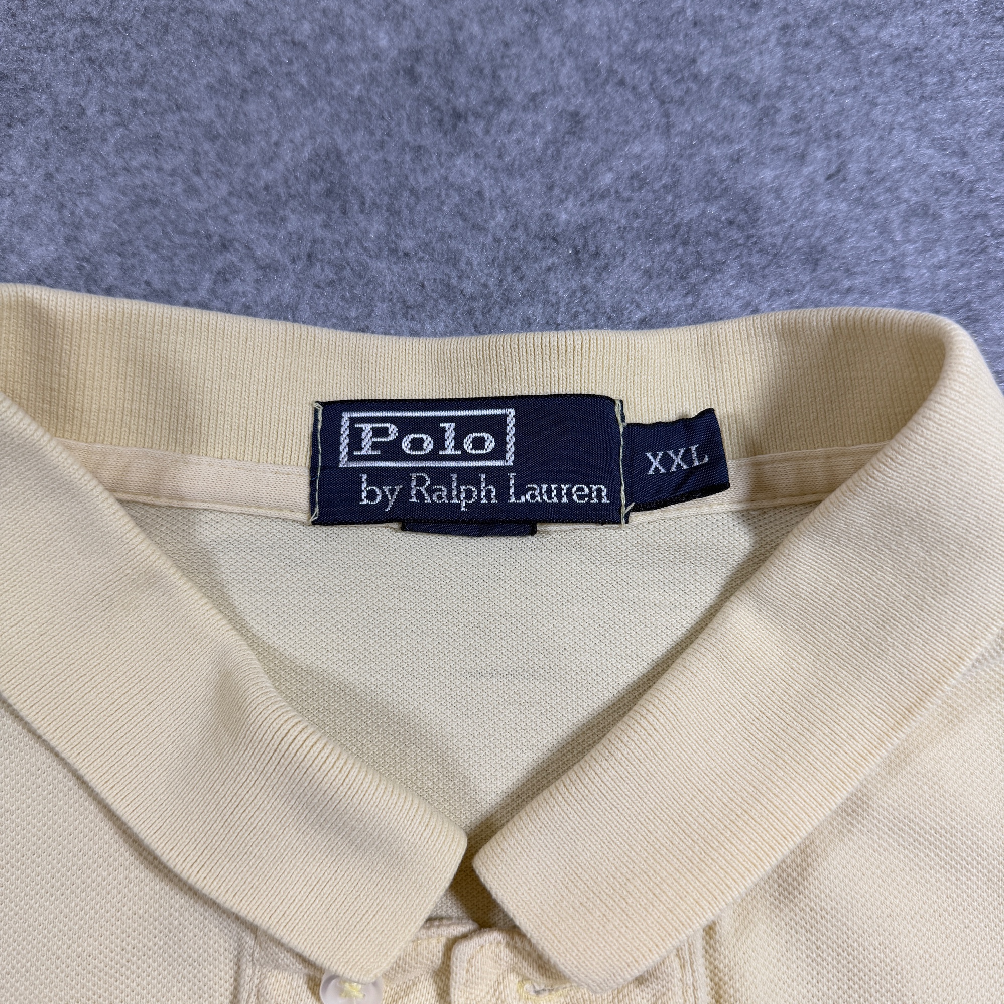Vintage 90s Polo Ralph Lauren Polo Shirt Mens XXL Yellow Pony Logo Cotton Golf thumbnail 3