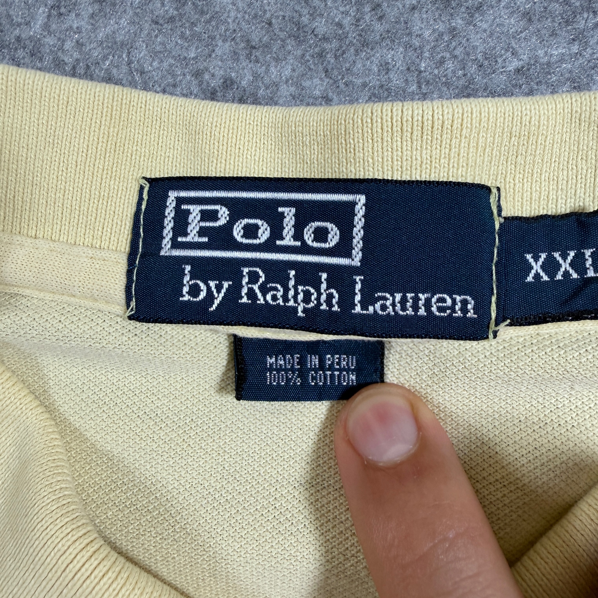 Vintage 90s Polo Ralph Lauren Polo Shirt Mens XXL Yellow Pony Logo Cotton Golf thumbnail 9