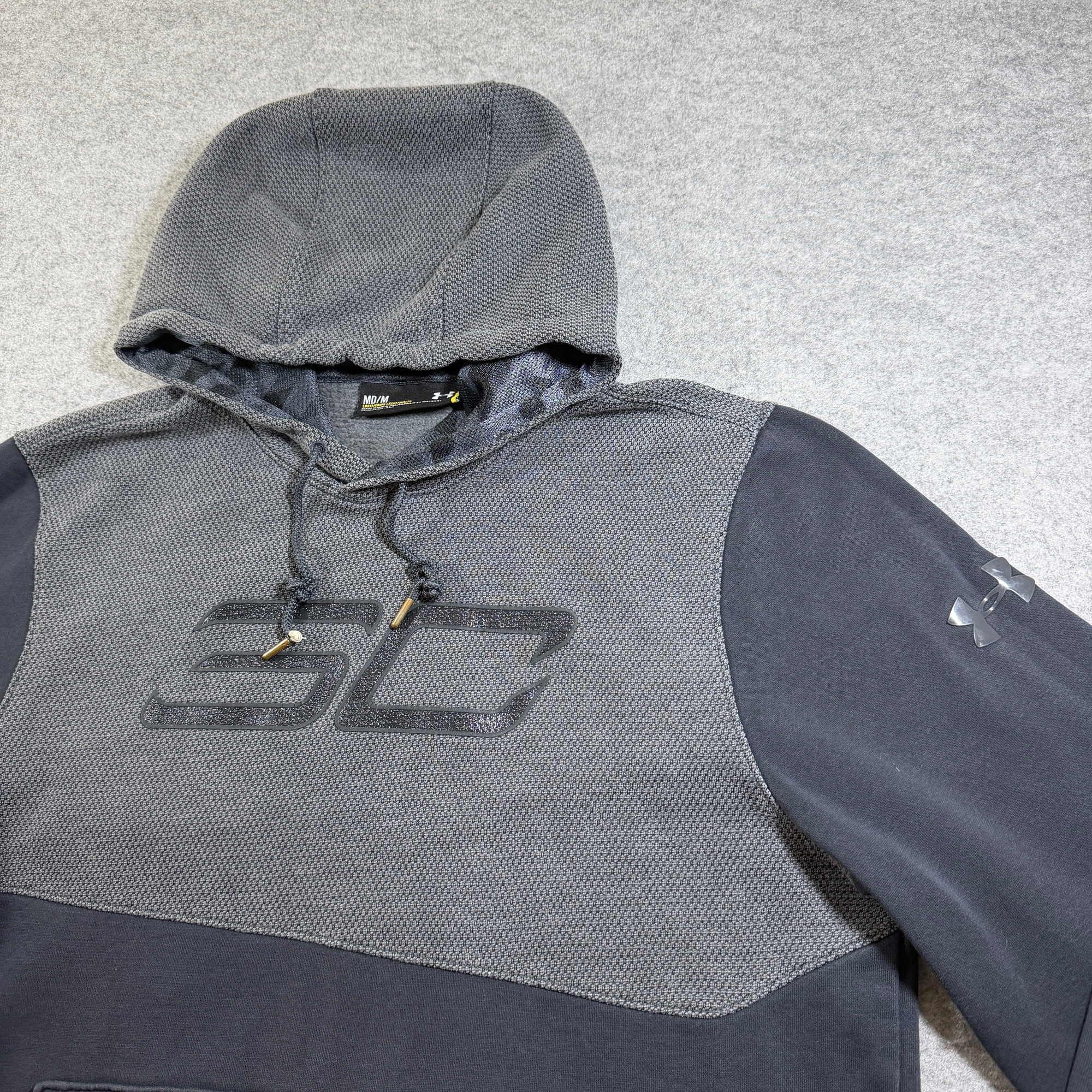 Under Armour SC30 Curry Hoodie Mens M Black Charcoal Pullover Basketball Athlete thumbnail 3