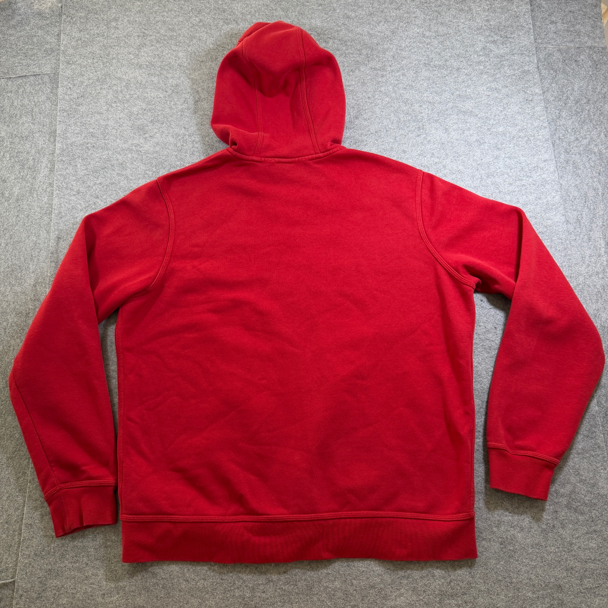 Nike Club Fleece Full Zip Hoodie Mens XL Red Embroidered Swoosh Heavyweight thumbnail 6