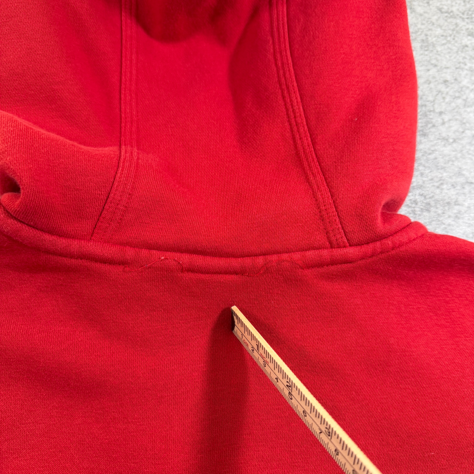 Nike Club Fleece Full Zip Hoodie Mens XL Red Embroidered Swoosh Heavyweight thumbnail 8