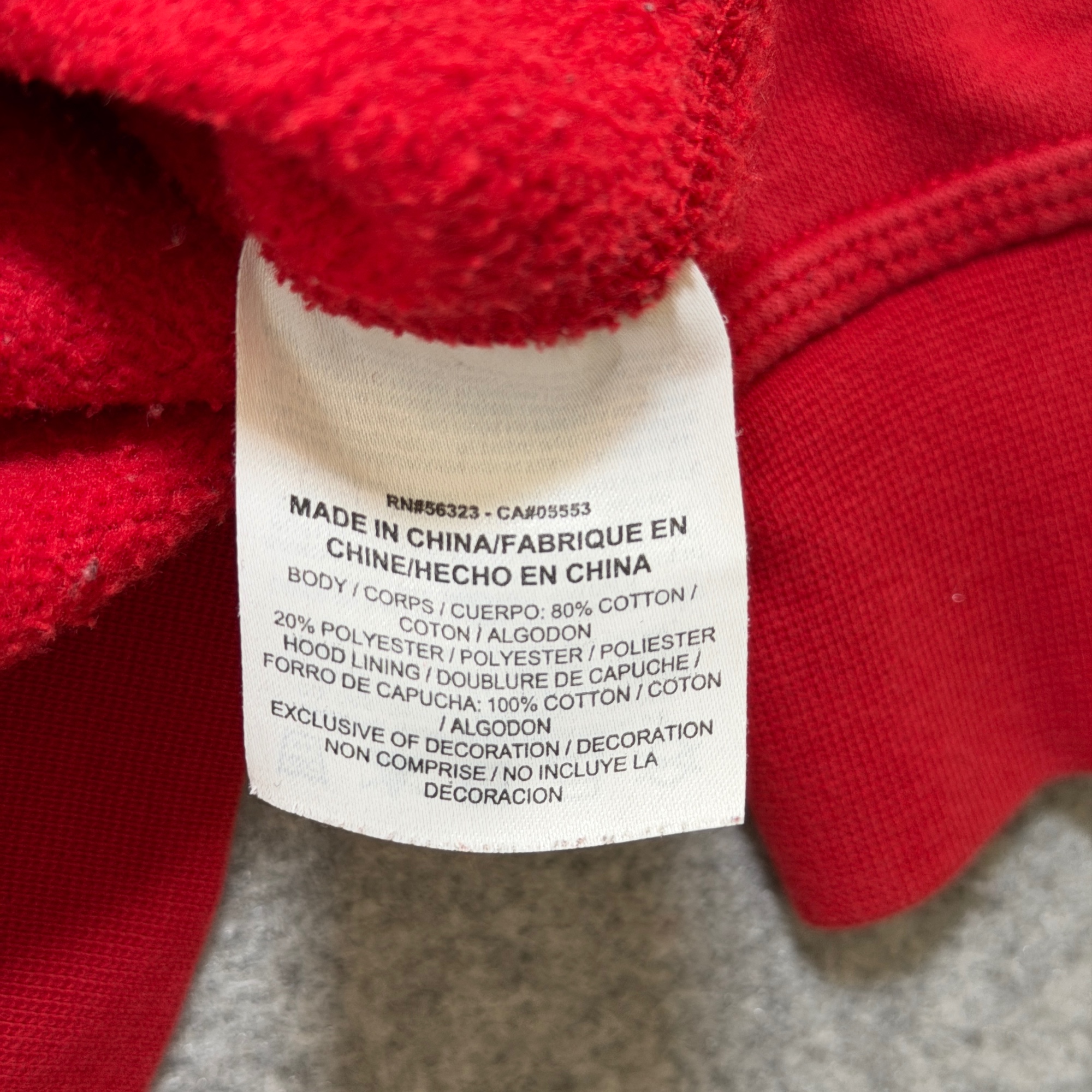 Nike Club Fleece Full Zip Hoodie Mens XL Red Embroidered Swoosh Heavyweight thumbnail 10