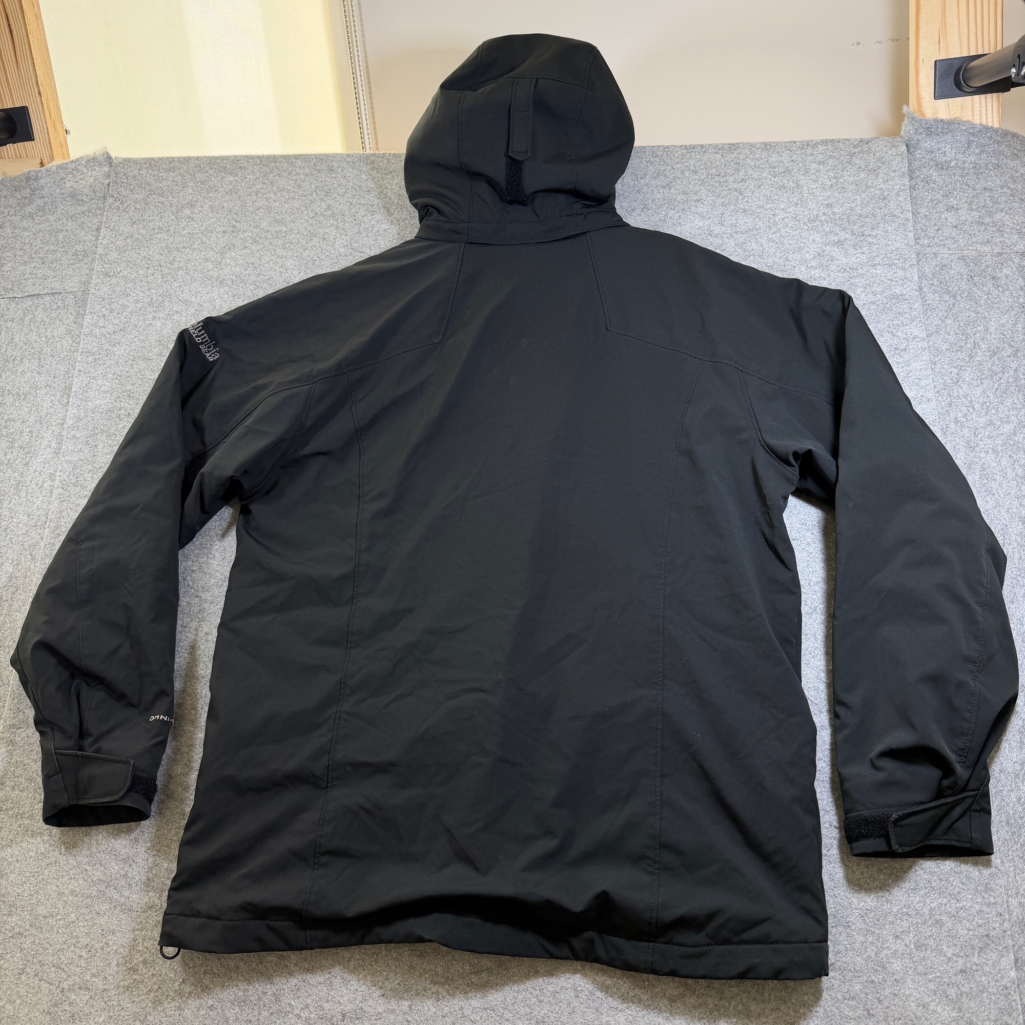 Columbia Field Gear Hooded Jacket Mens M Black Omni-Shield Full Zip Waterproof thumbnail 2