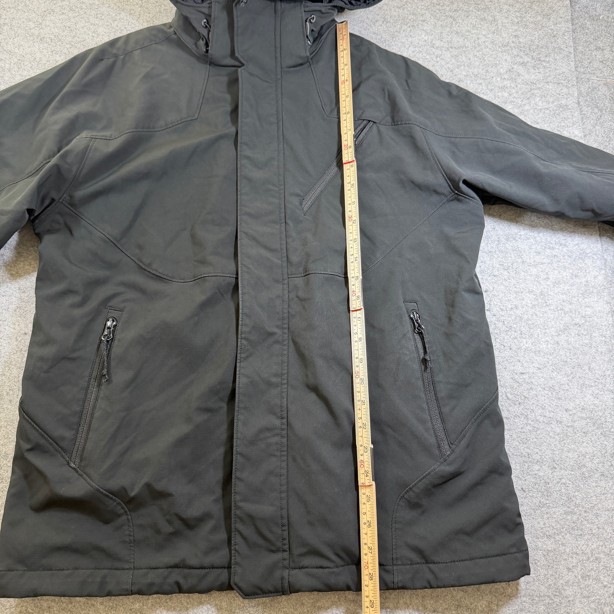 Columbia Field Gear Hooded Jacket Mens M Black Omni-Shield Full Zip Waterproof thumbnail 9