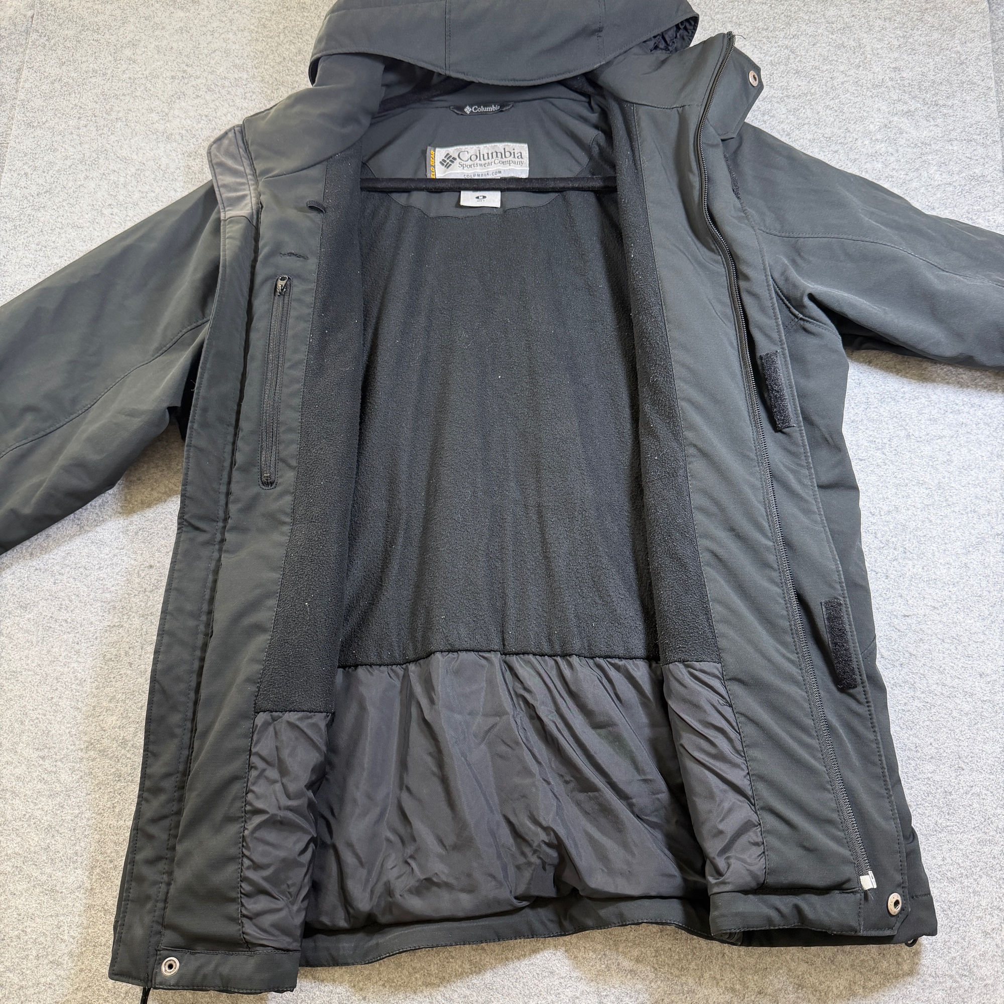 Columbia Field Gear Hooded Jacket Mens M Black Omni-Shield Full Zip Waterproof thumbnail 10