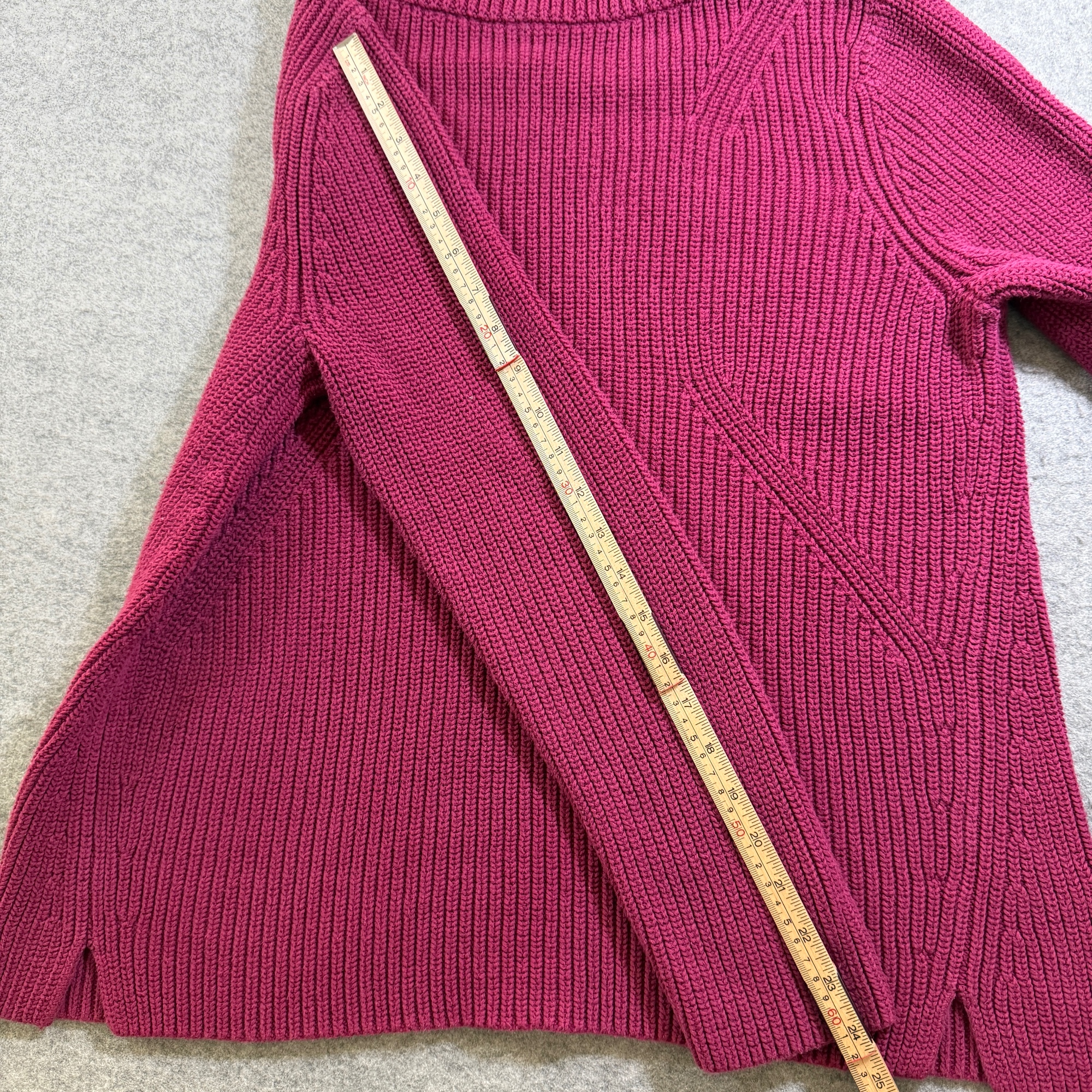 Talbots Mock Neck Sweater Womens XL Pink Ribbed Cotton Heavyweight Knit Classic thumbnail 7