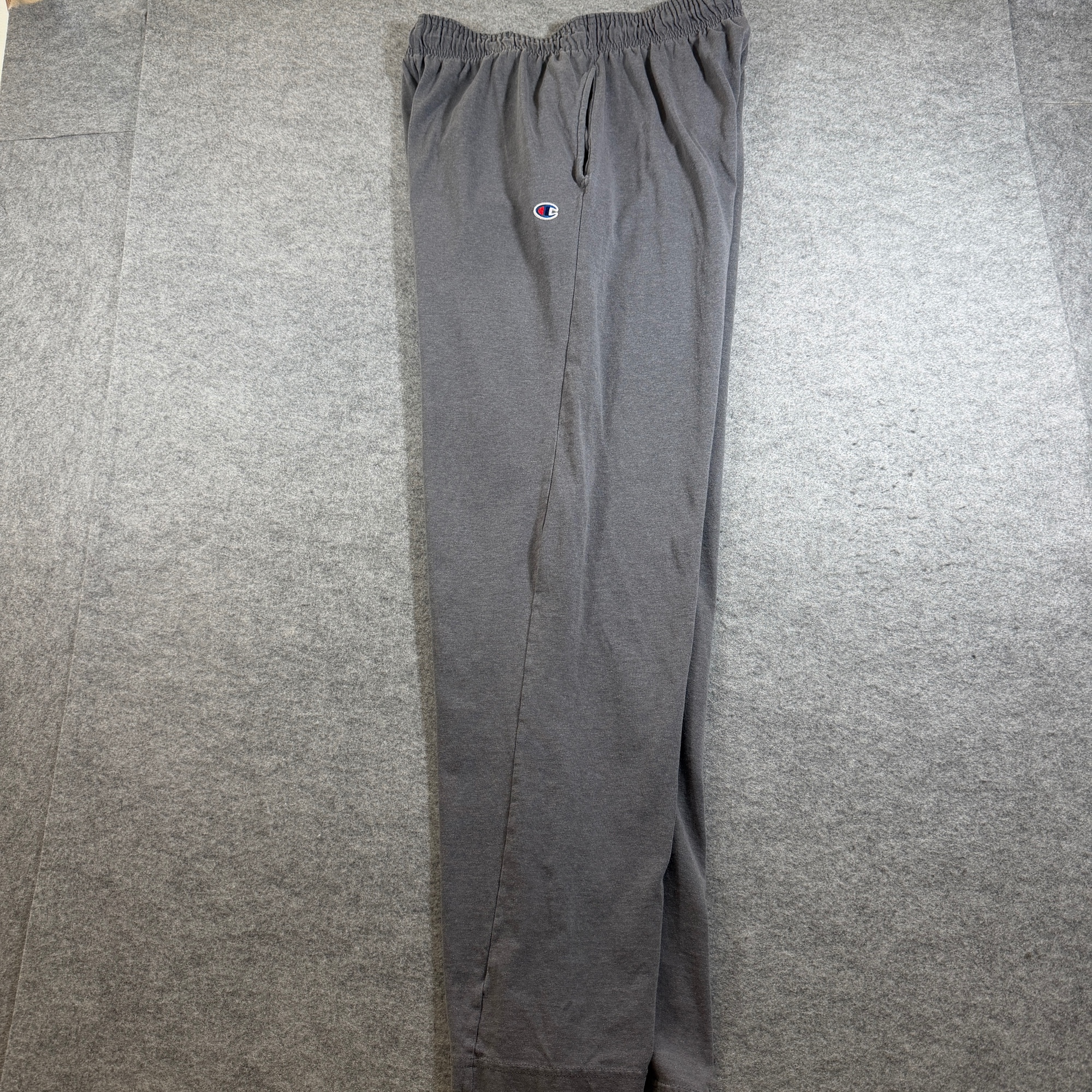 Champion Sweatpants Men L Gray Elastic Waistband Pockets Lounge Casual Loose Fit thumbnail 3