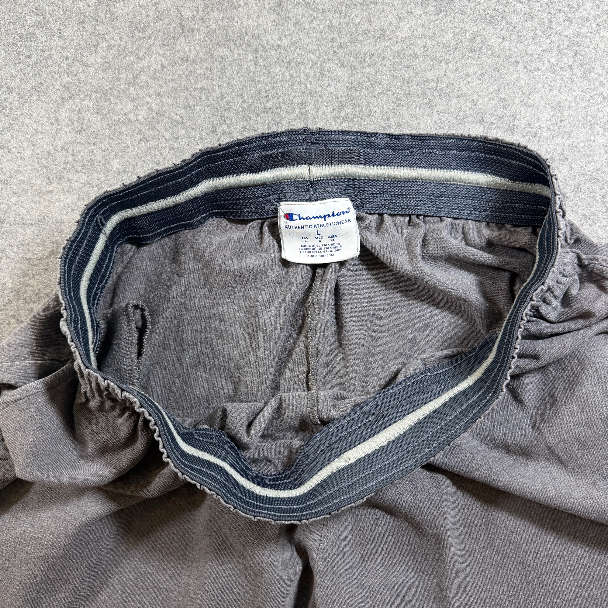 Champion Sweatpants Men L Gray Elastic Waistband Pockets Lounge Casual Loose Fit thumbnail 4