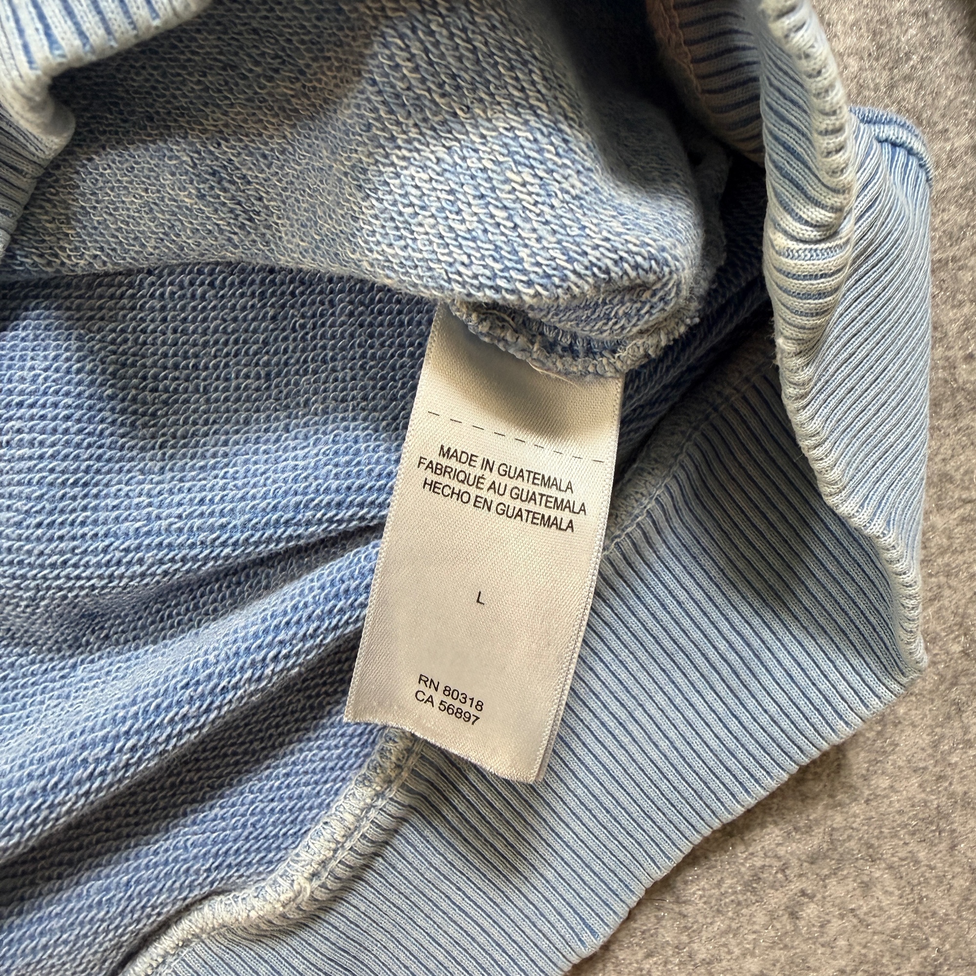 Lucky Brand Sweatshirt Womens L Light Blue Lake Tahoe Graphic Crewneck Cotton thumbnail 3