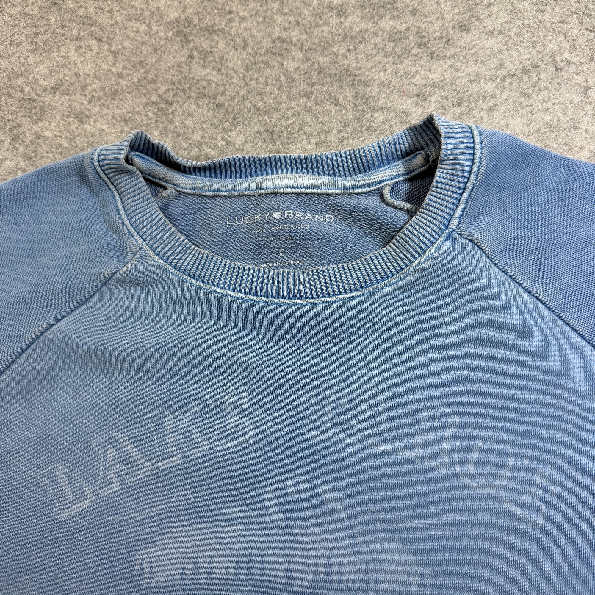 Lucky Brand Sweatshirt Womens L Light Blue Lake Tahoe Graphic Crewneck Cotton thumbnail 9