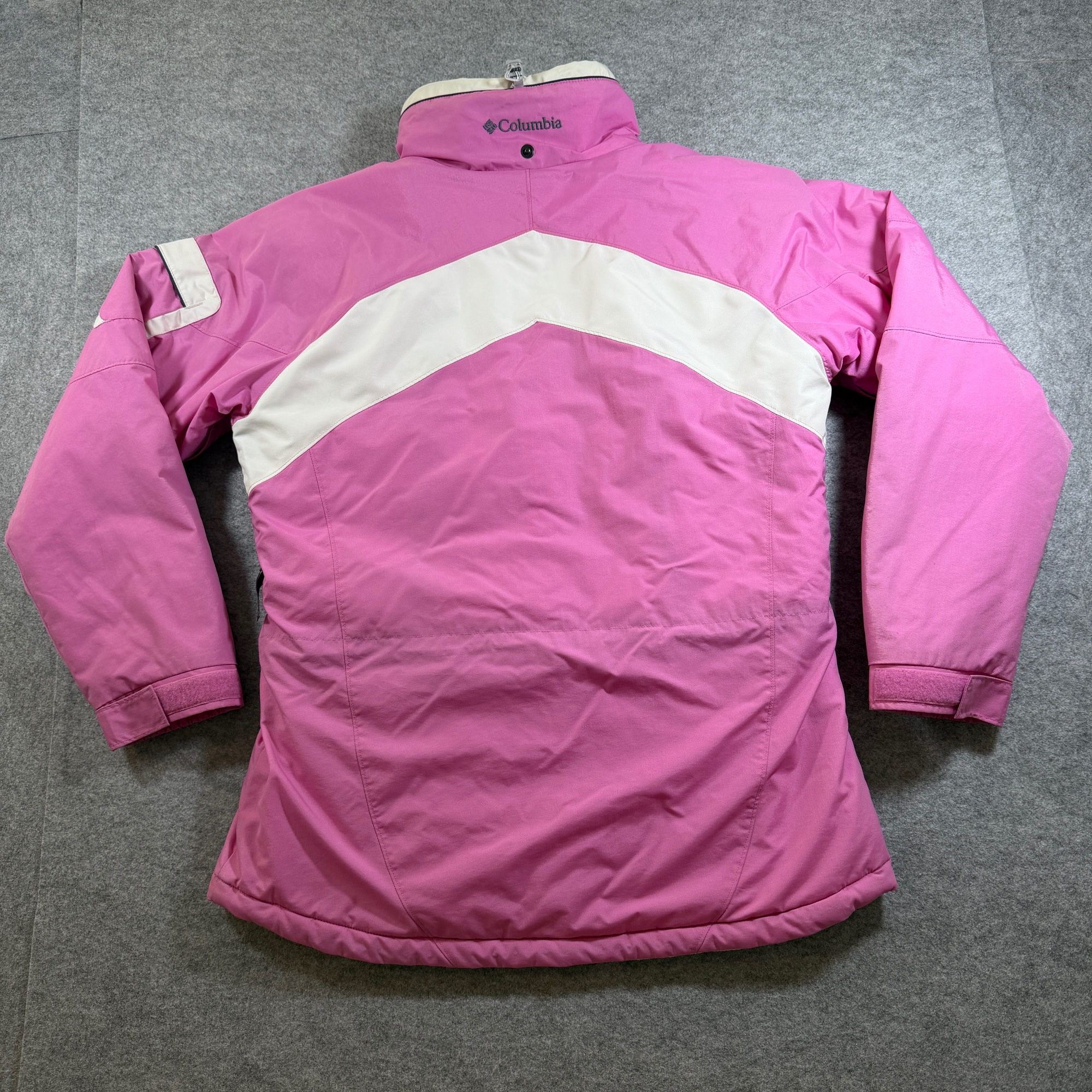 Vintage Columbia Ski Jacket Womens L Pink Full Zip Hooded Fleece Lined Insulated thumbnail 2