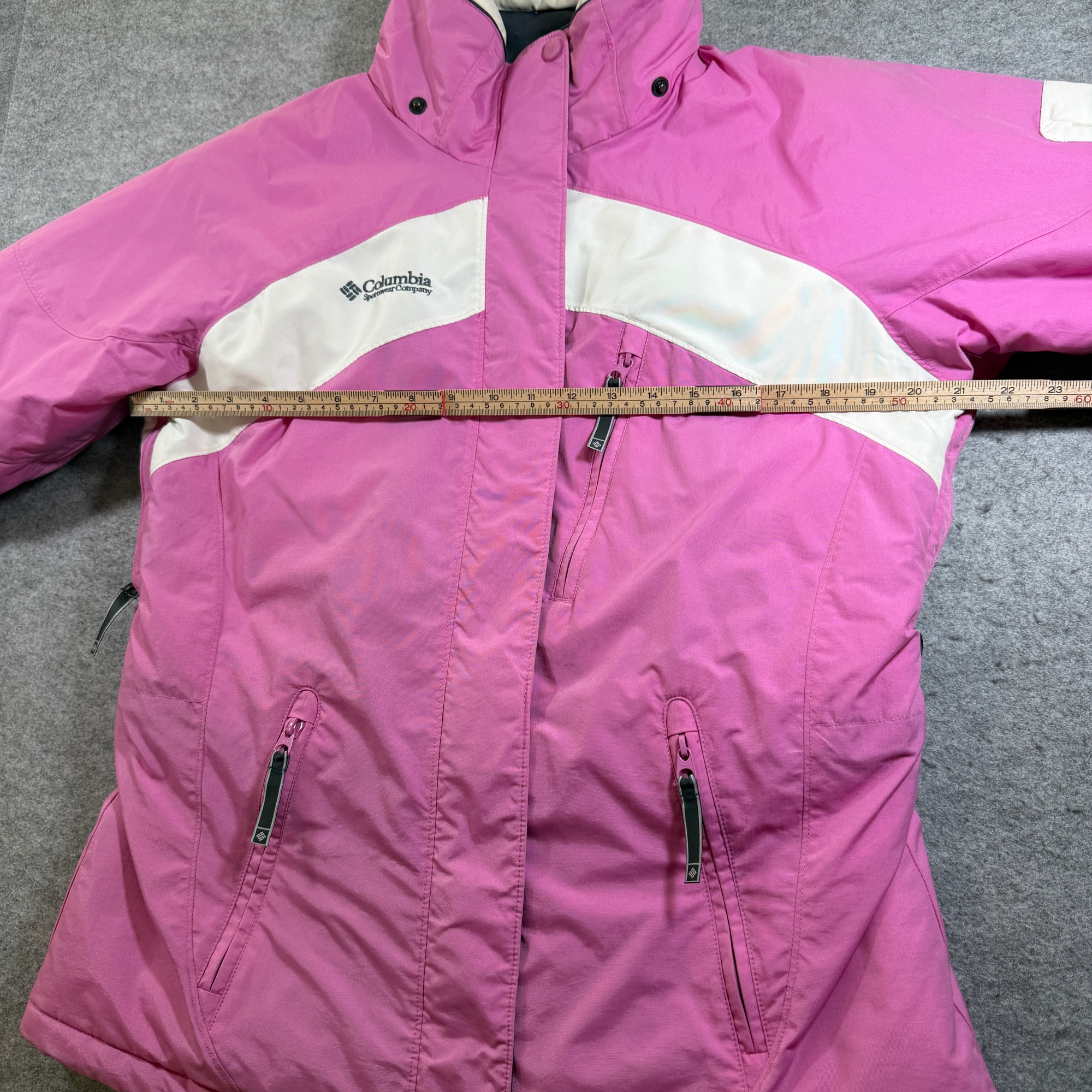 Vintage Columbia Ski Jacket Womens L Pink Full Zip Hooded Fleece Lined Insulated thumbnail 6