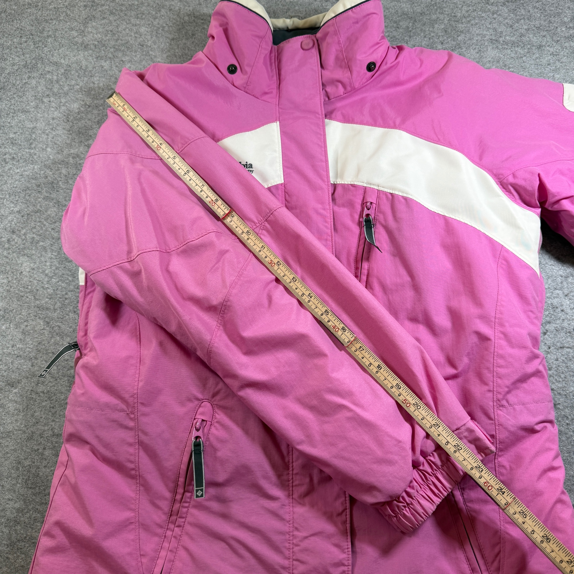Vintage Columbia Ski Jacket Womens L Pink Full Zip Hooded Fleece Lined Insulated thumbnail 8