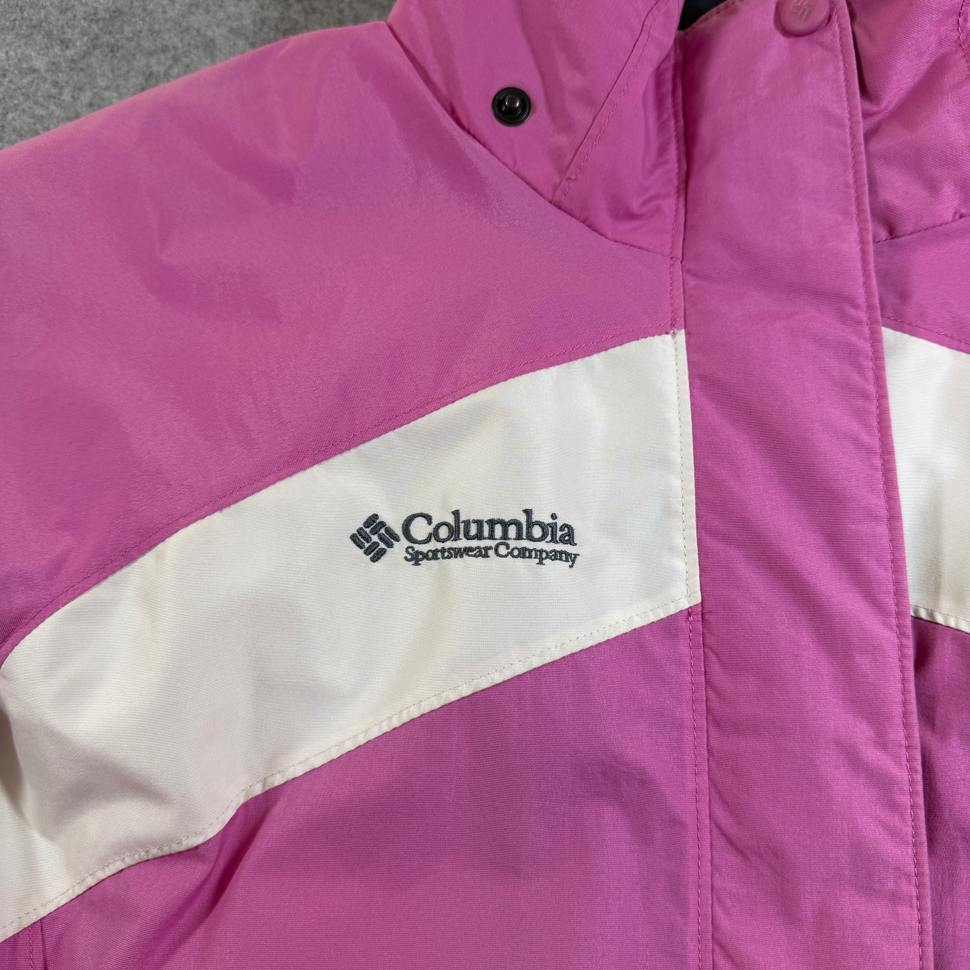 Vintage Columbia Ski Jacket Womens L Pink Full Zip Hooded Fleece Lined Insulated thumbnail 14