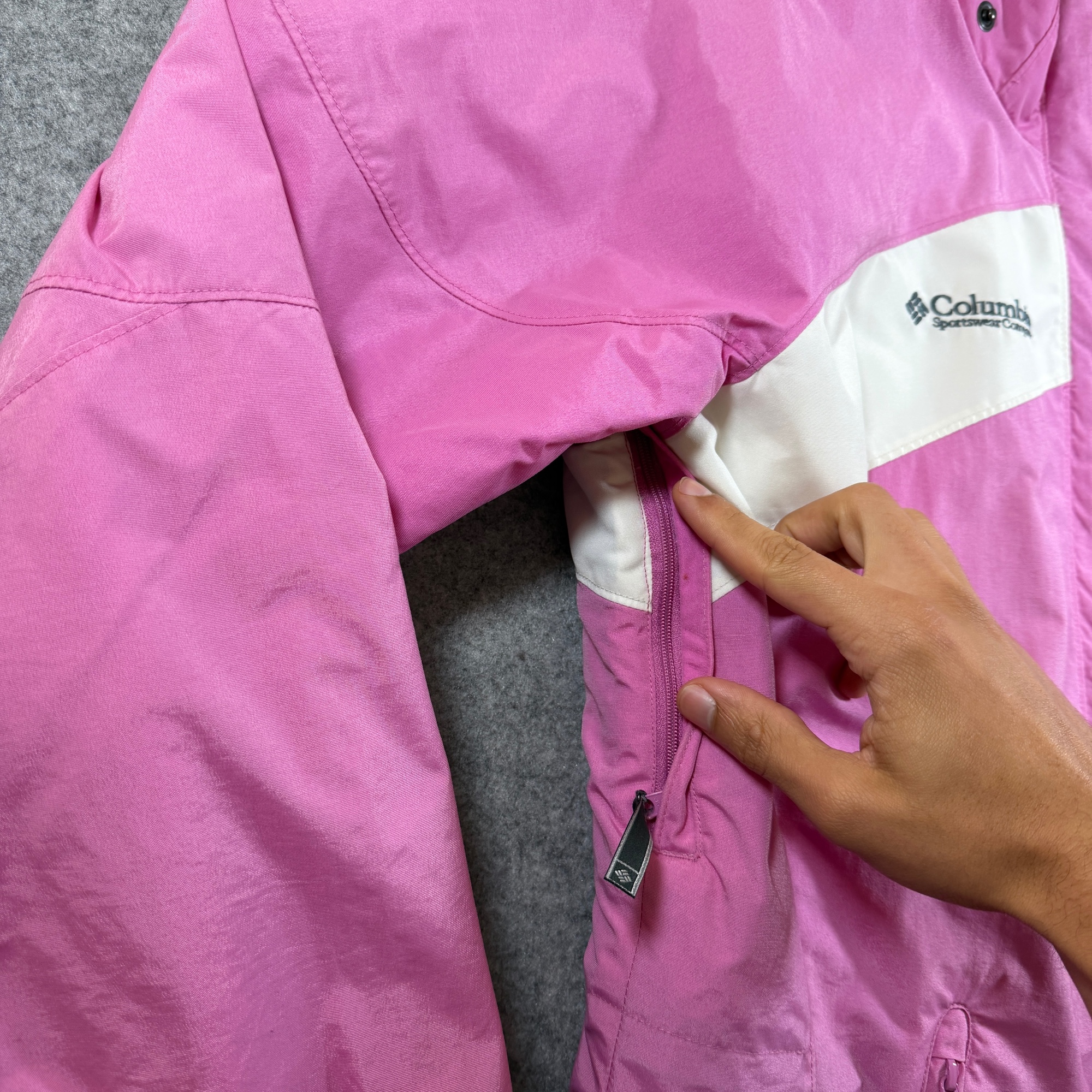 Vintage Columbia Ski Jacket Womens L Pink Full Zip Hooded Fleece Lined Insulated thumbnail 15