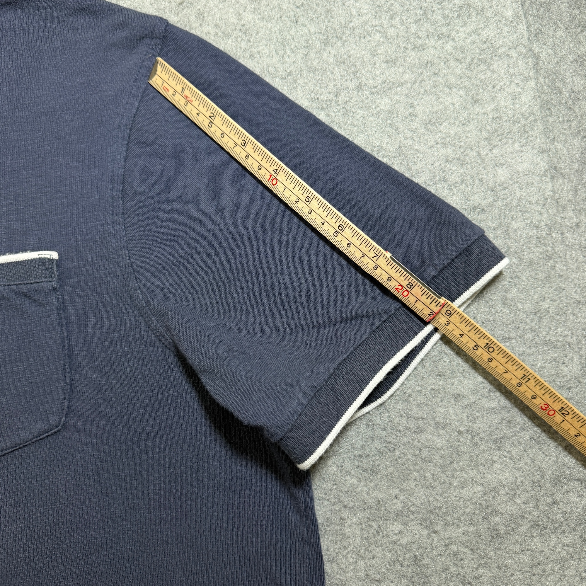 J.Crew Knit Goods Polo Shirt Mens L Navy Cotton Tipped Collar Preppy Golf thumbnail 8