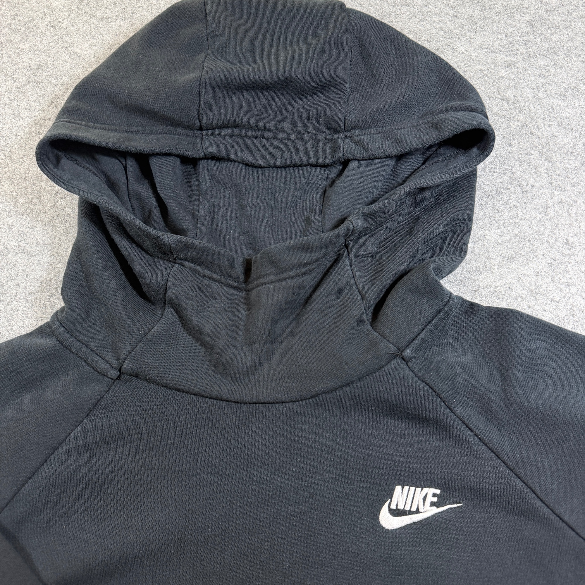 Nike Running Hoodie Mens M Black High Neck Pullover Performance Swoosh Running thumbnail 3
