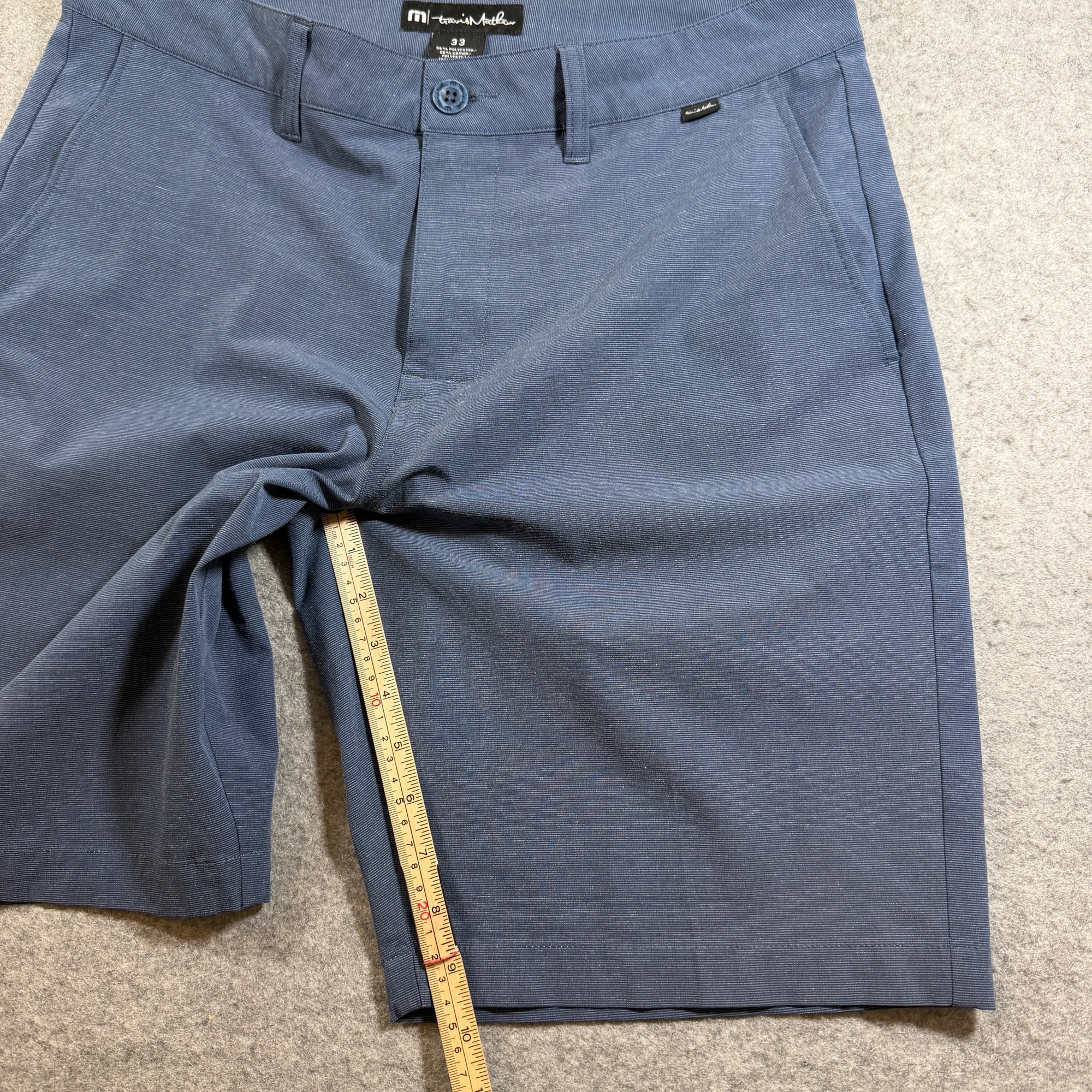 Travis Mathew Shorts Mens 33 Blue Heather Flat Front Golf Performance Stretch thumbnail 5