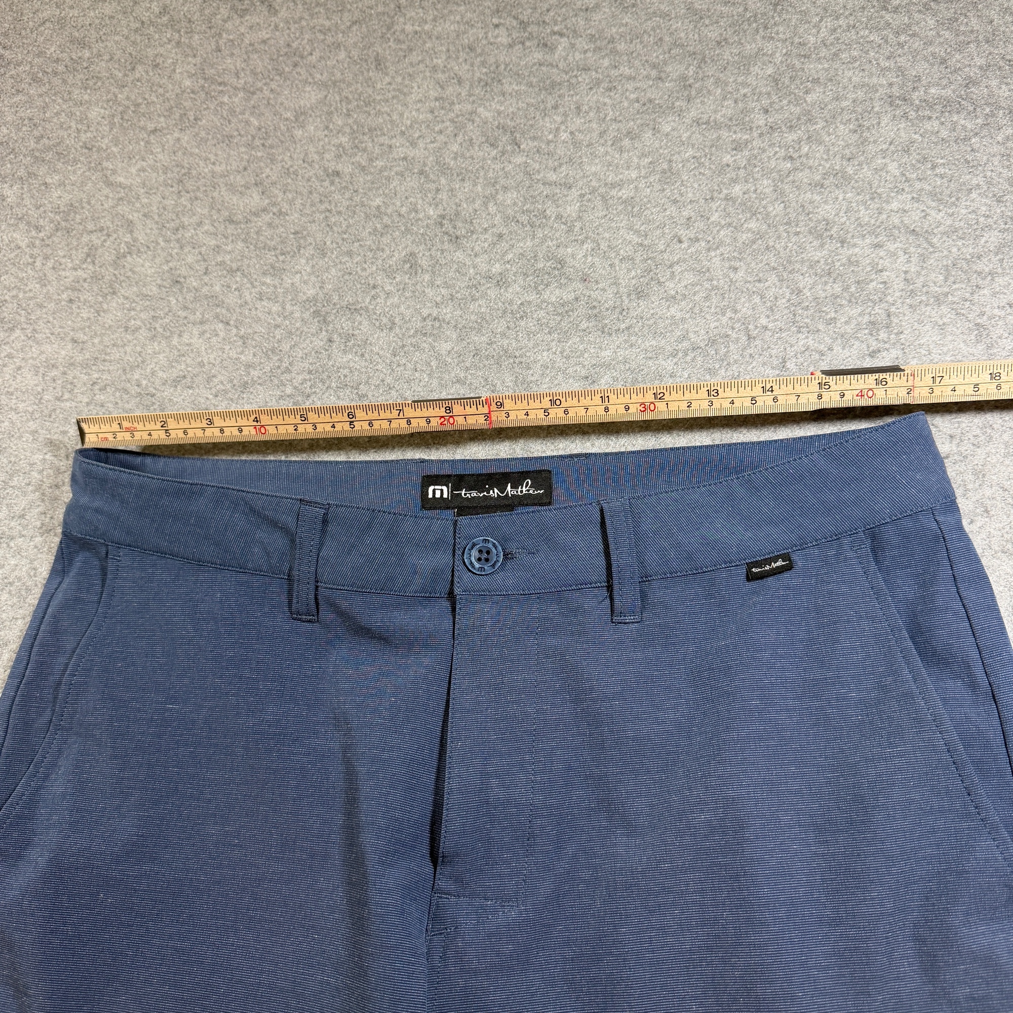 Travis Mathew Shorts Mens 33 Blue Heather Flat Front Golf Performance Stretch thumbnail 6
